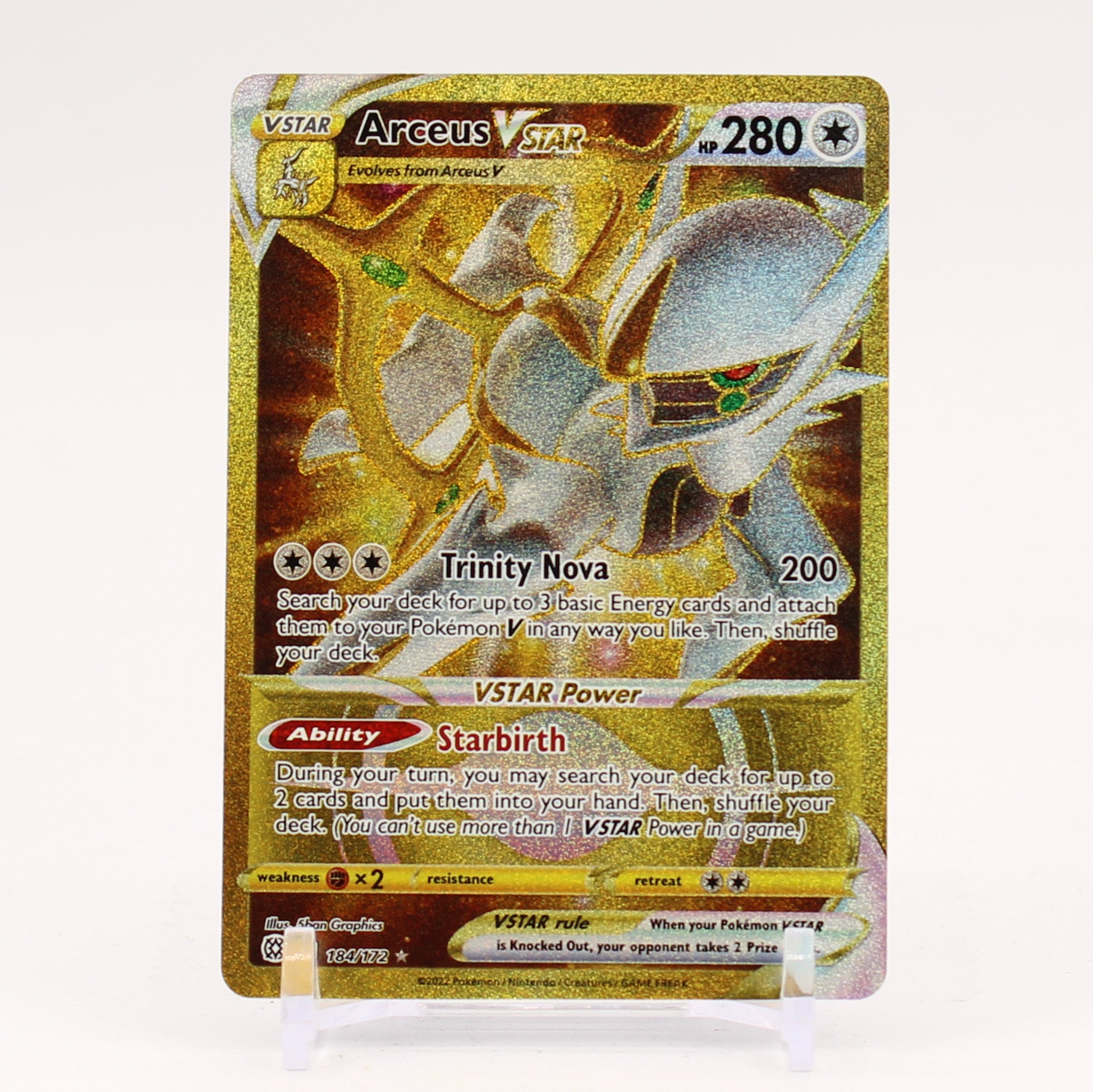 Arceus Vstar - 184/172 Brilliant Stars Gold Pokemon - NM/MINT