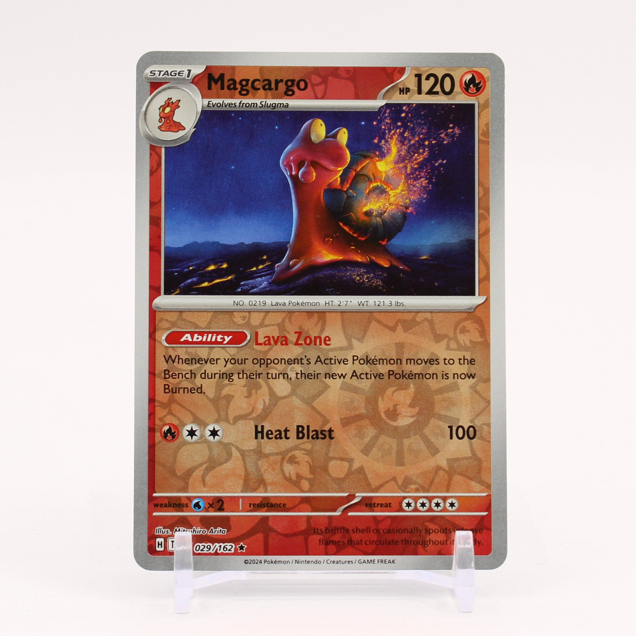 Magcargo - 029/162 Temporal Forces Reverse Holo Rare Pokemon - NM/MINT