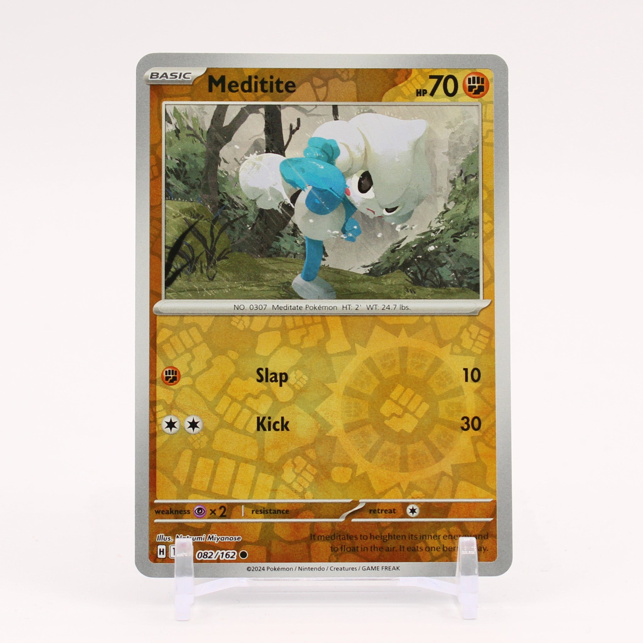 Meditite - 082/162 Temporal Forces Reverse Holo Pokemon - NM/MINT