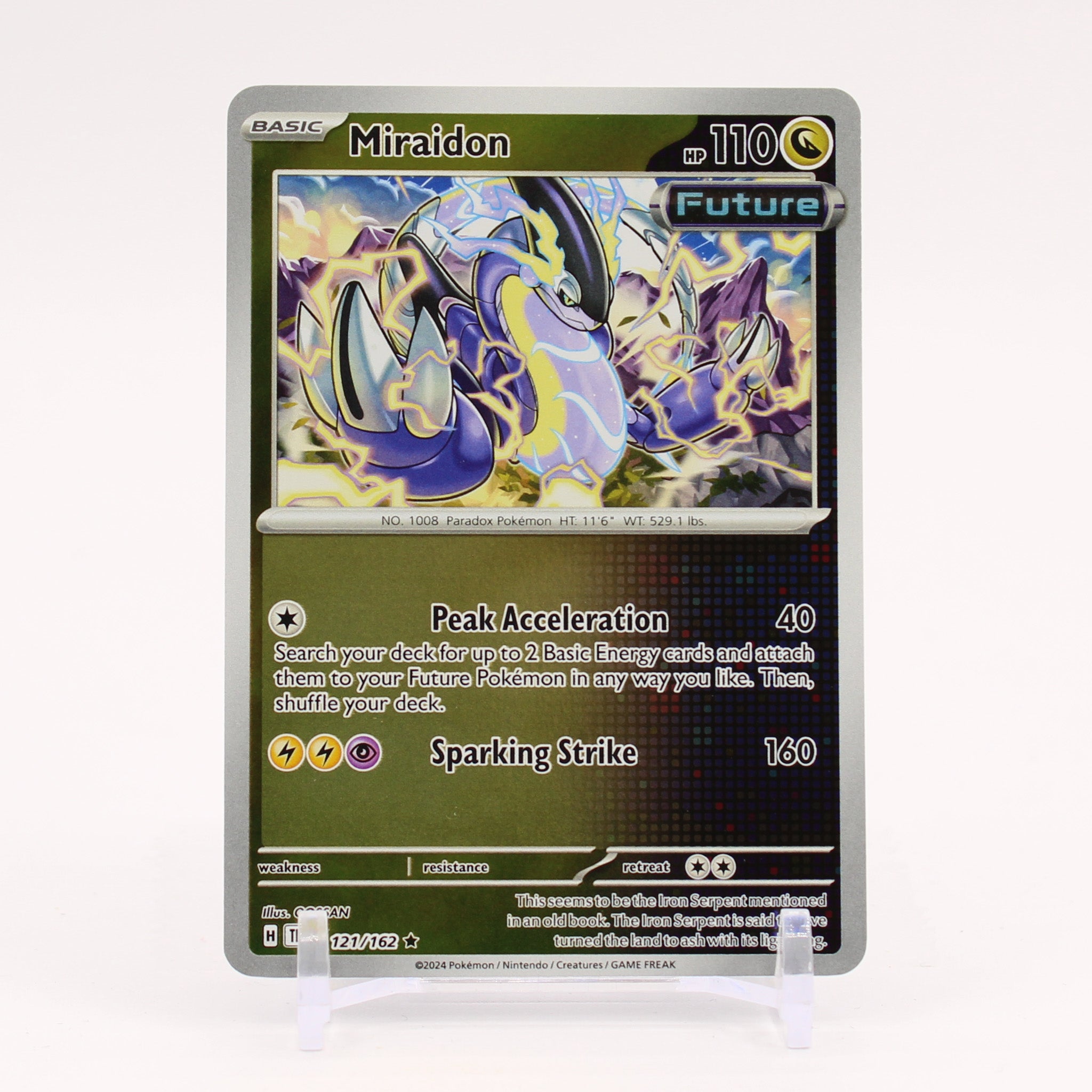 Miraidon - 121/162 Temporal Forces Reverse Holo Rare Pokemon - NM/MINT