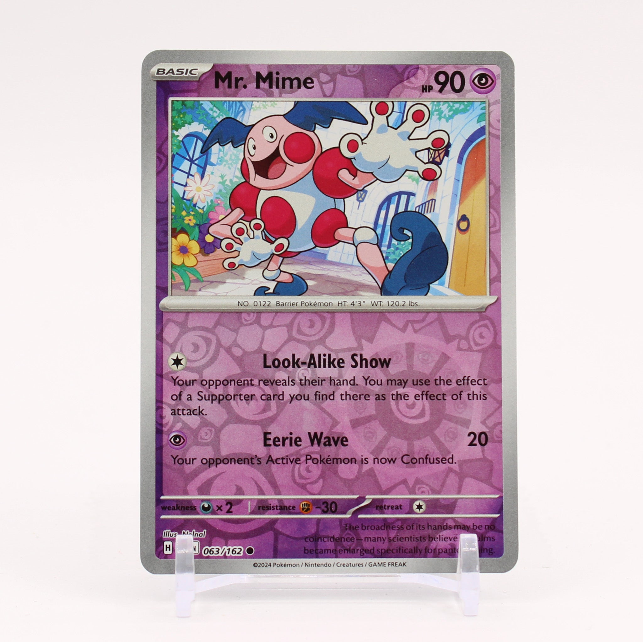 Mr. Mime - 063/162 Temporal Forces Reverse Holo Pokemon - NM/MINT