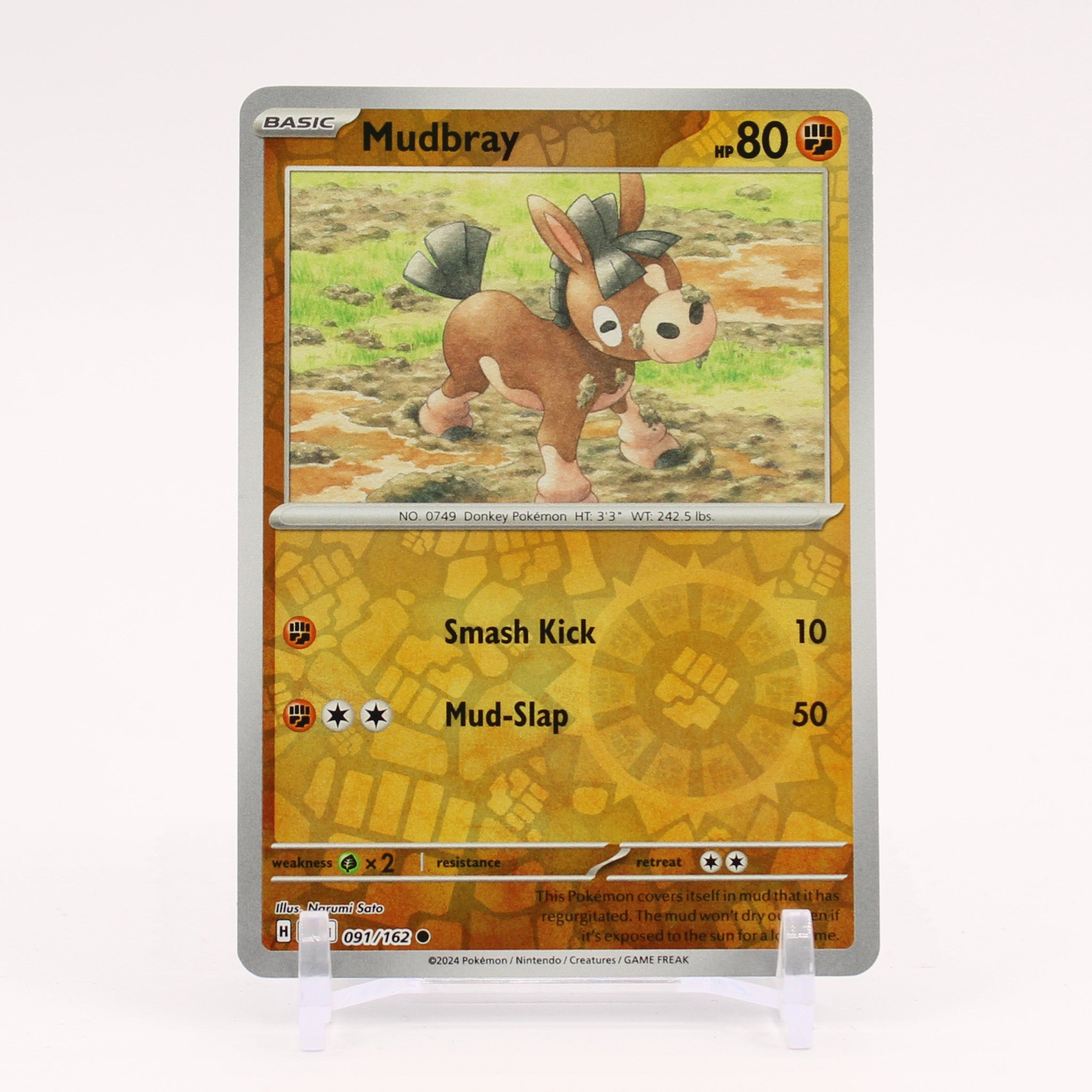 Mudbray - 091/162 Temporal Forces Reverse Holo Pokemon - NM/MINT