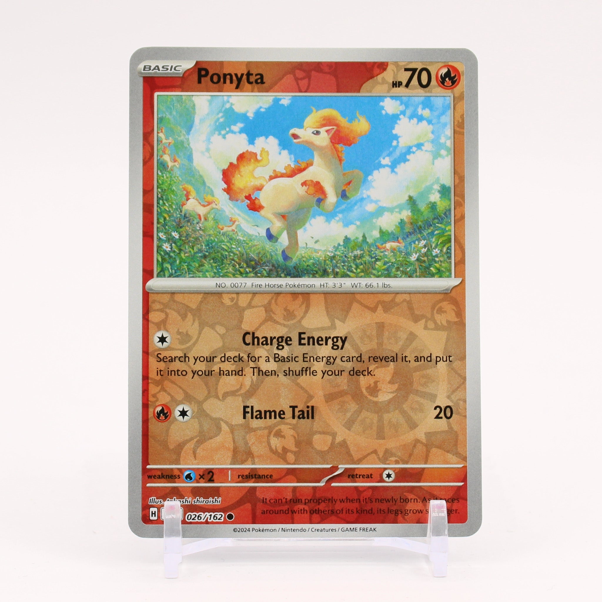 Ponyta - 026/162 Temporal Forces Reverse Holo Pokemon - NM/MINT