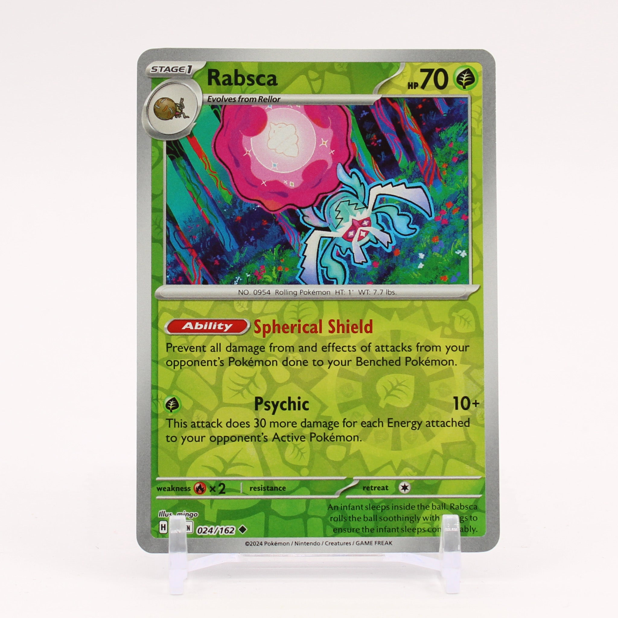 Rabsca - 024/162 Temporal Forces Reverse Holo Pokemon - NM/MINT