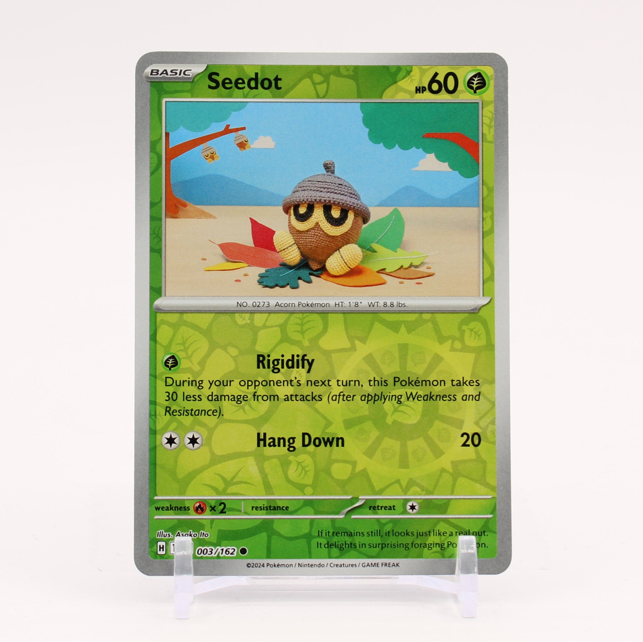 Seedot - 003/162 Temporal Forces Reverse Holo Pokemon - NM/MINT