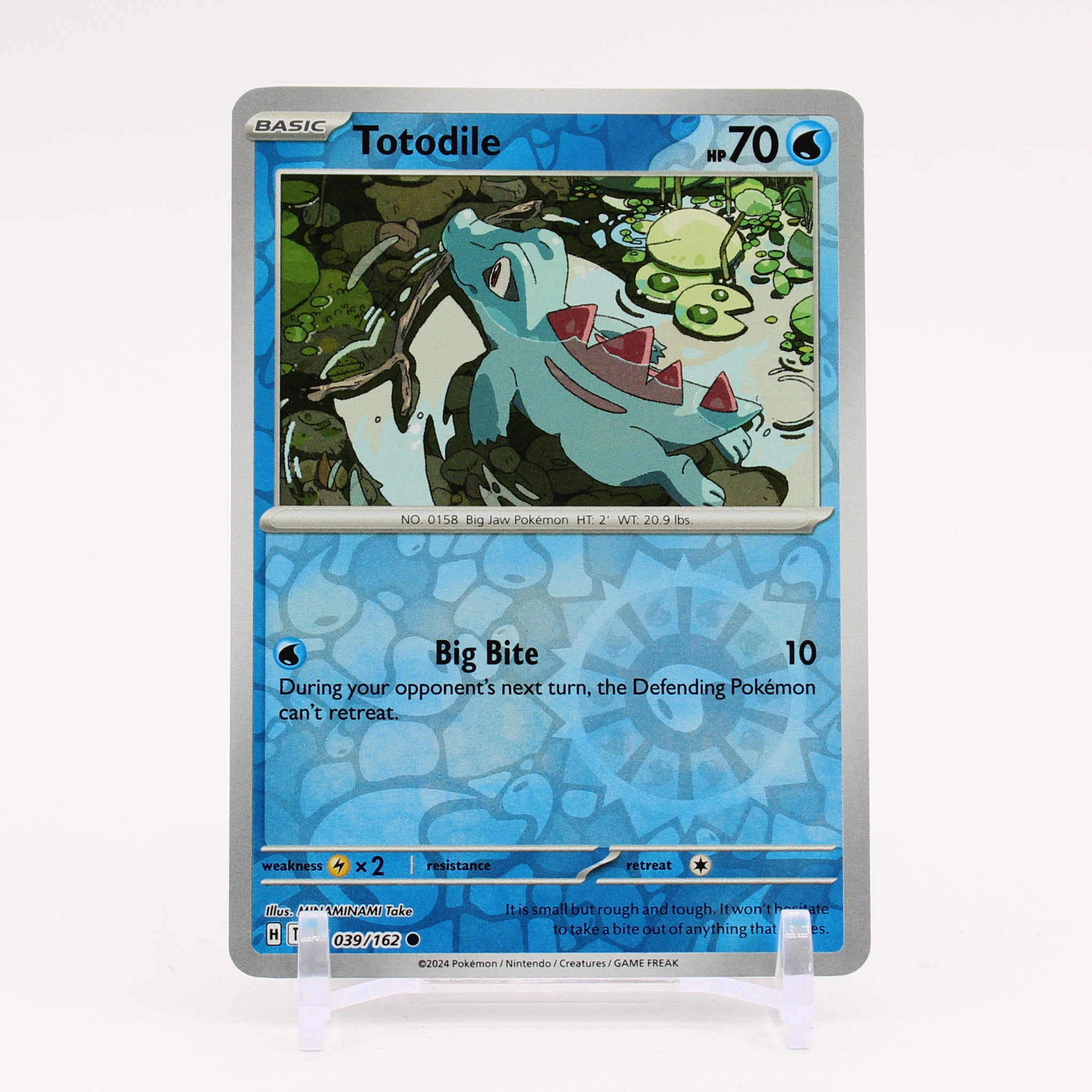 Totodile - 039/162 Temporal Forces Reverse Holo Pokemon - NM/MINT