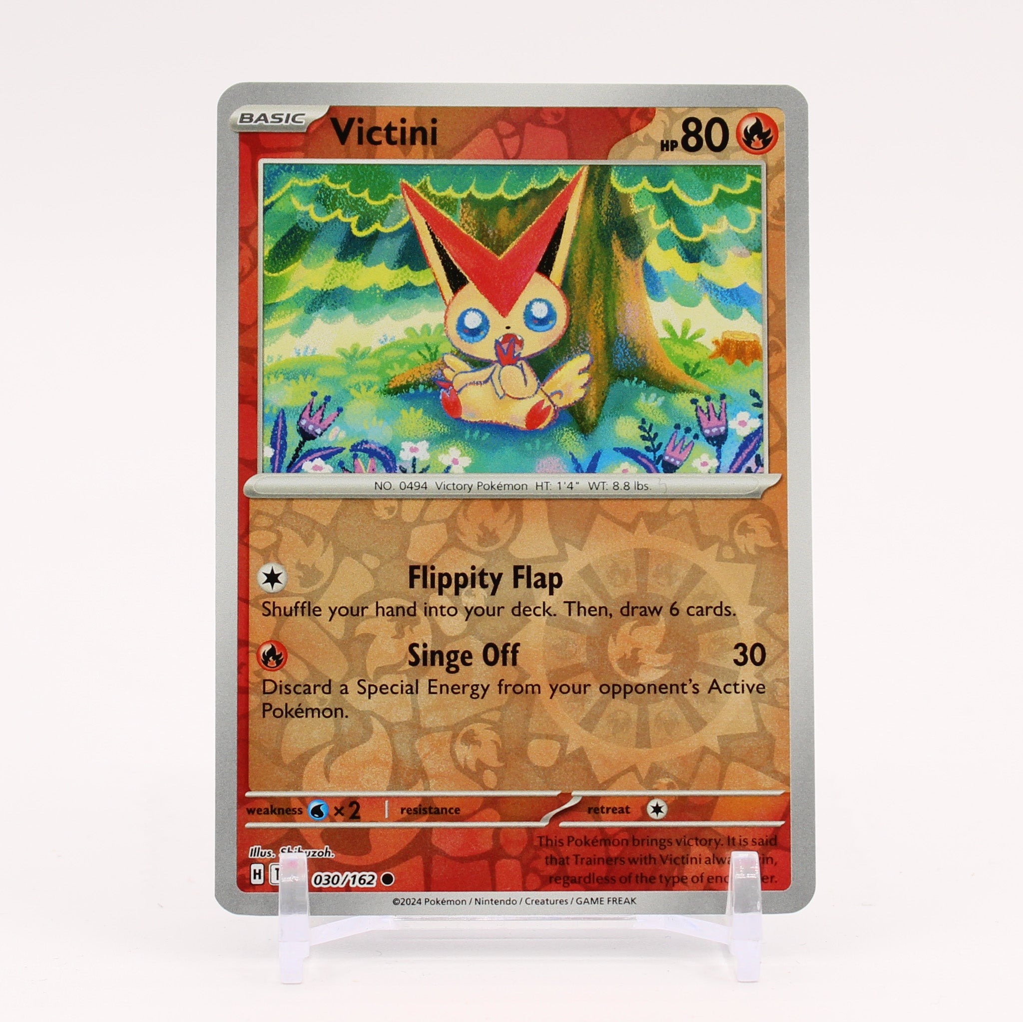 Victini - 030/162 Temporal Forces Reverse Holo Pokemon - NM/MINT