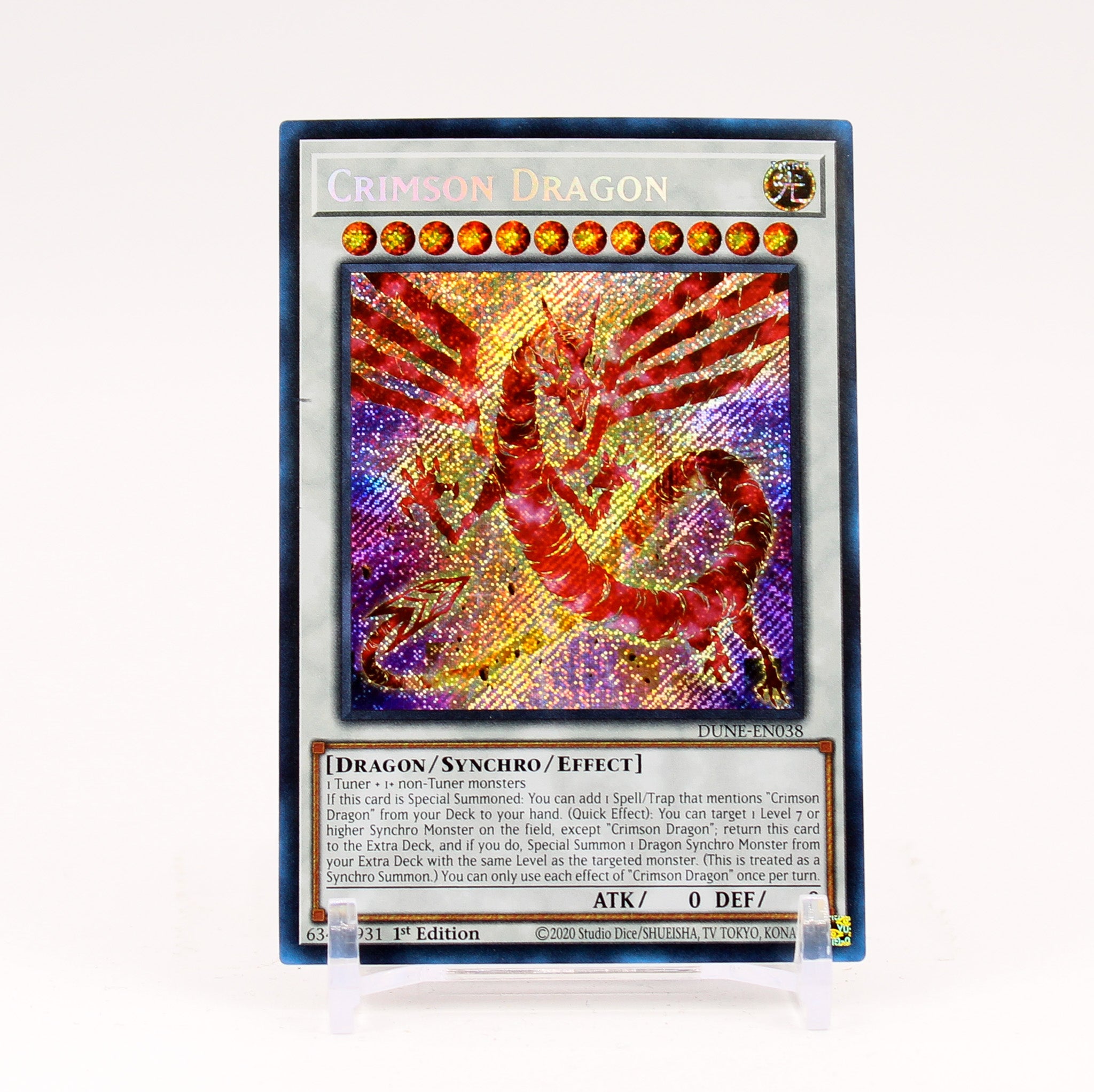 Crimson Dragon - DUNE-EN038 Duelist Nexus Secret Rare Yugioh - NM/MINT