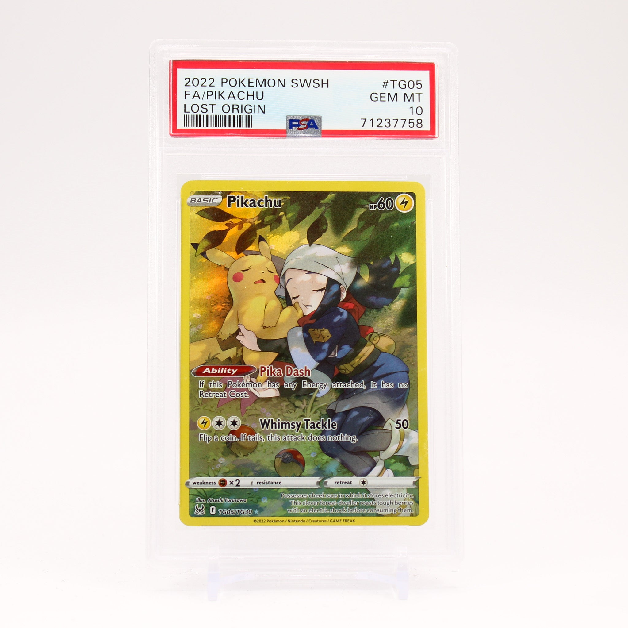 Pikachu - TG05/TG30 PSA 10 Lost Origin Trainer Gallery Pokemon - GEM MT