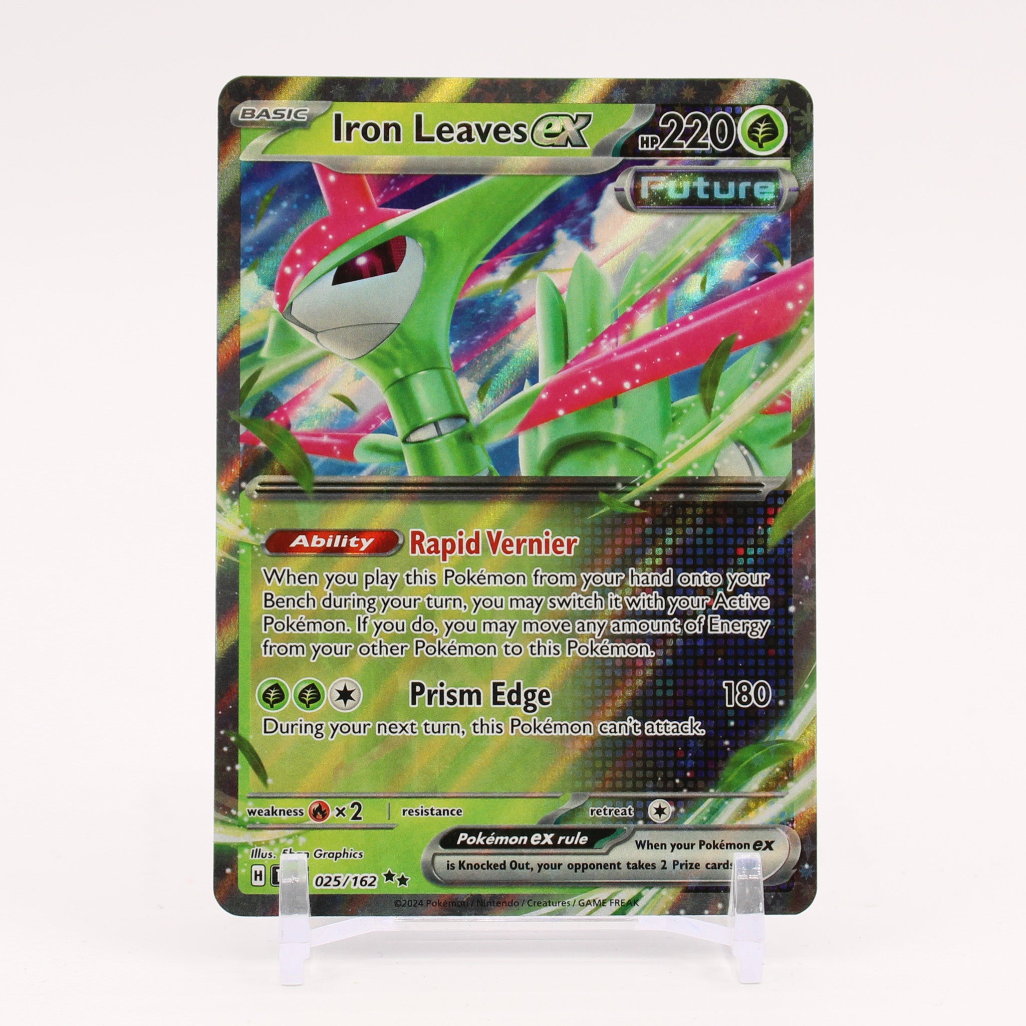 Iron Leaves ex - 025/162 Temporal Forces Double Rare Pokemon - NM/MINT