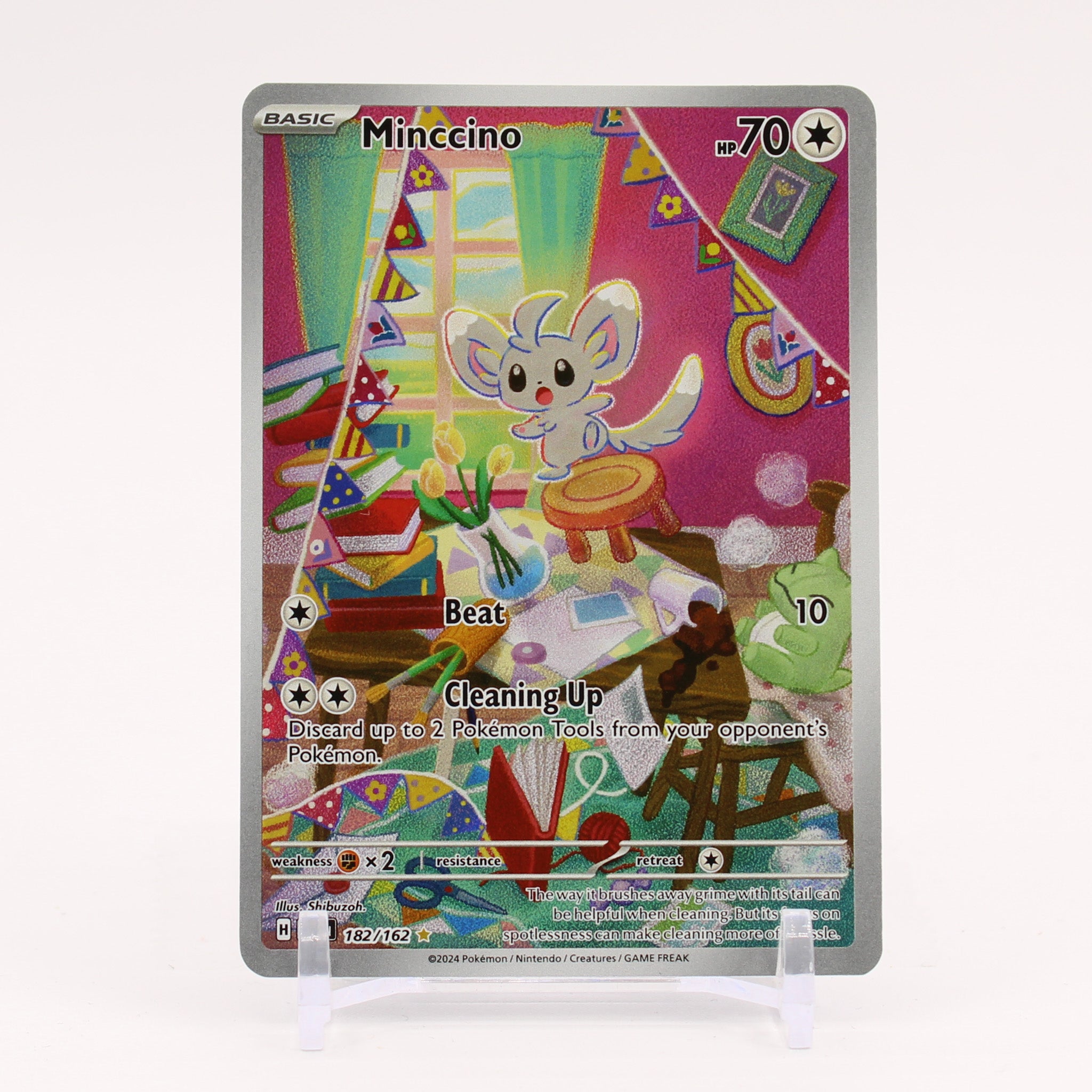 Minccino - 182/162 Temporal Forces Illustration Rare Pokemon - NM/MINT