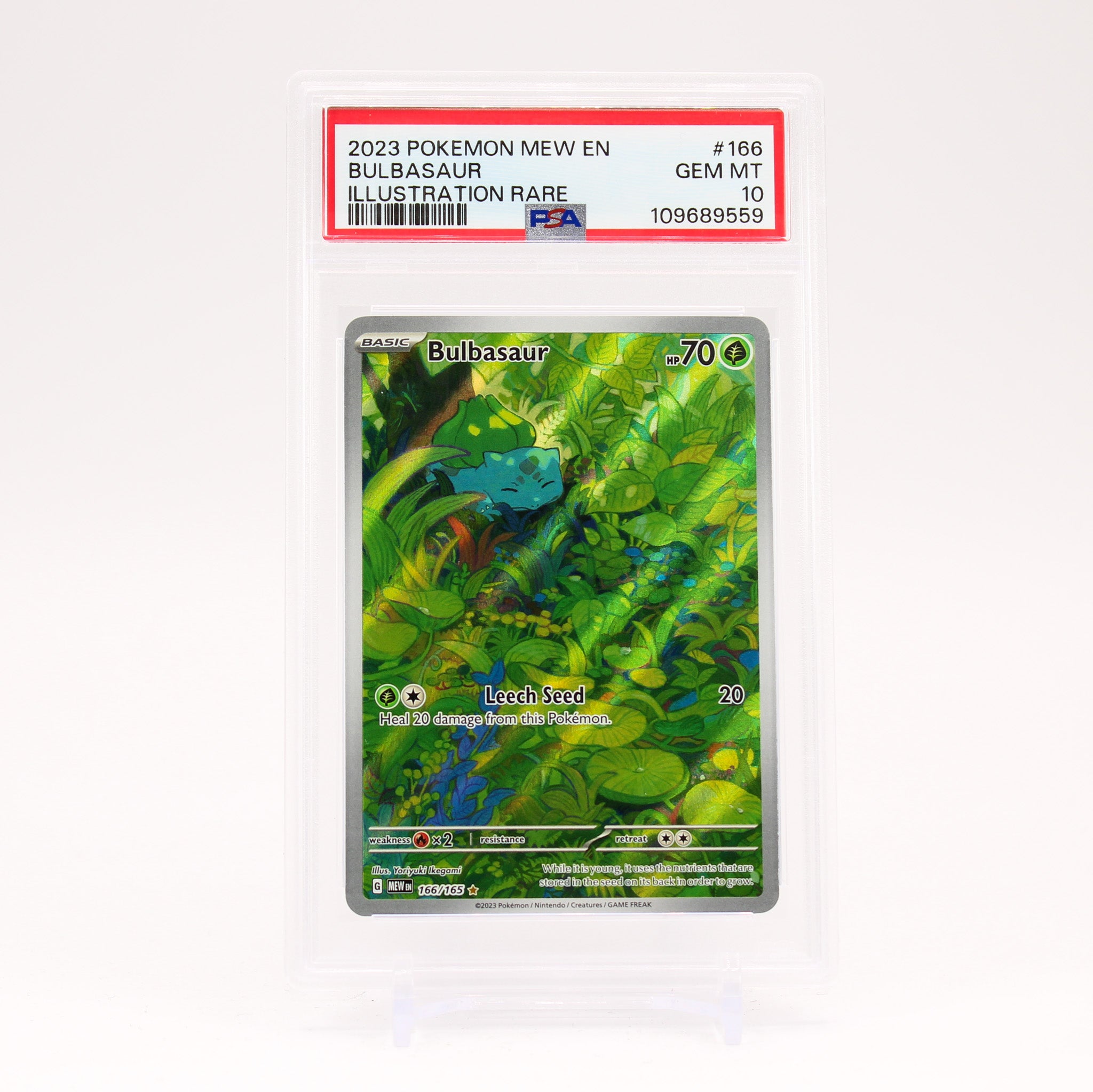 Bulbasaur 166/165 PSA 10 151 Illustration Rare Pokemon - GEM MINT