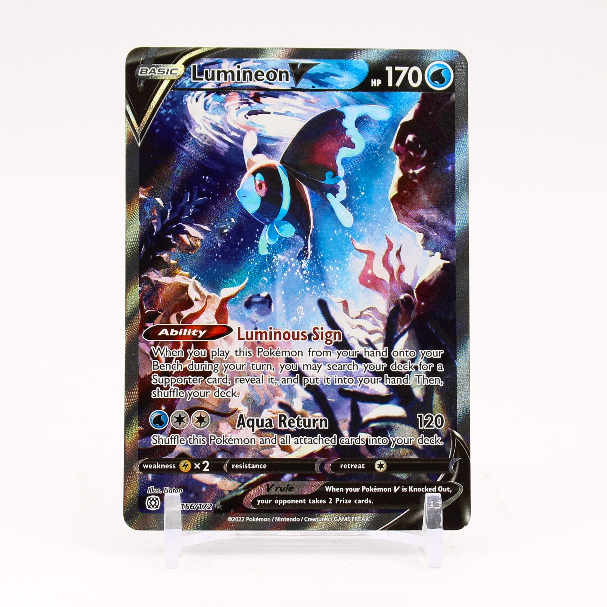 Lumineon V - 156/172 Brilliant Stars Alternate Art Pokemon - NM/LP