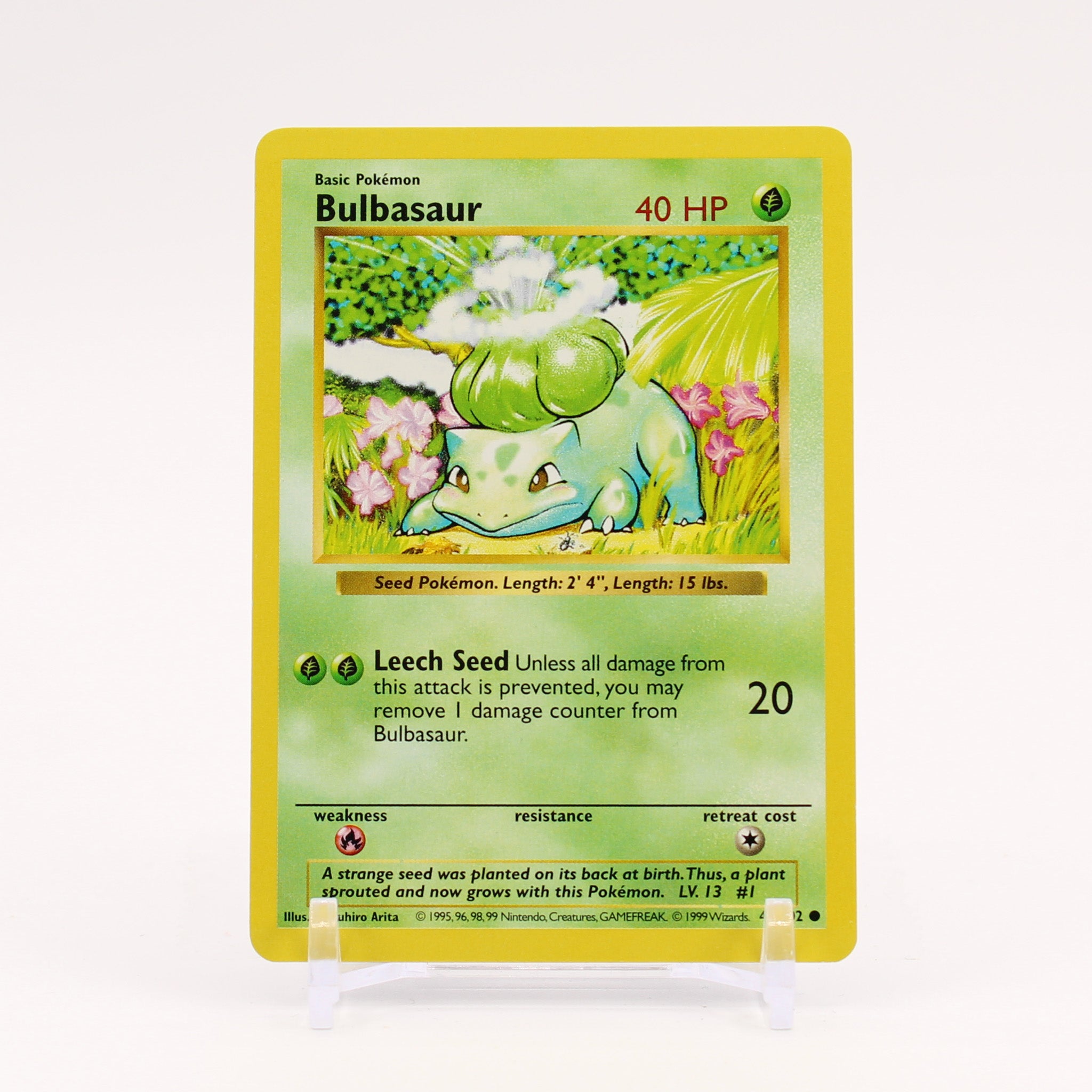 Bulbasaur - 44/102 Base Set SHADOWLESS Pokemon - NM