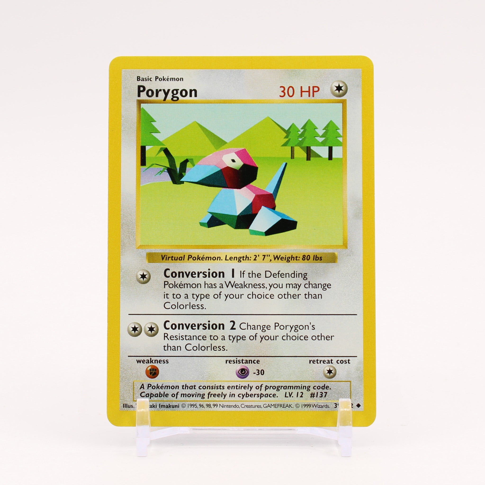 Porygon - 39/102 Base Set SHADOWLESS Pokemon - NM