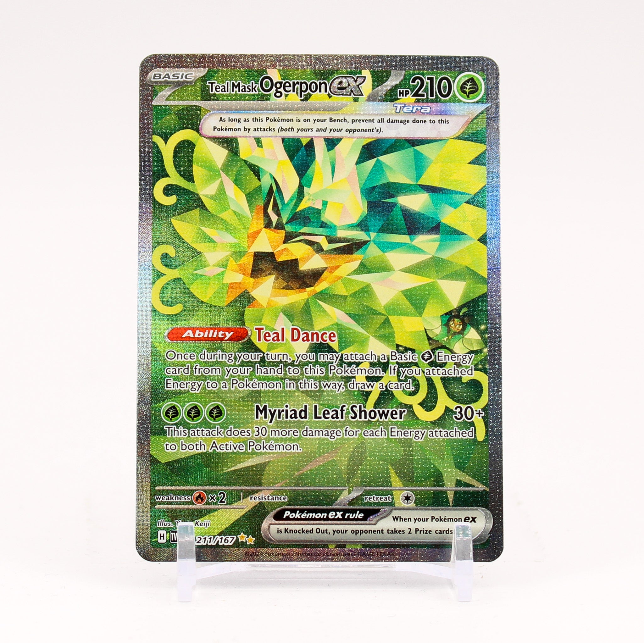 Teal Mask Ogerpon ex - 211/167 Twilight Masquerade Special Illustration Pokemon - NM/MINT