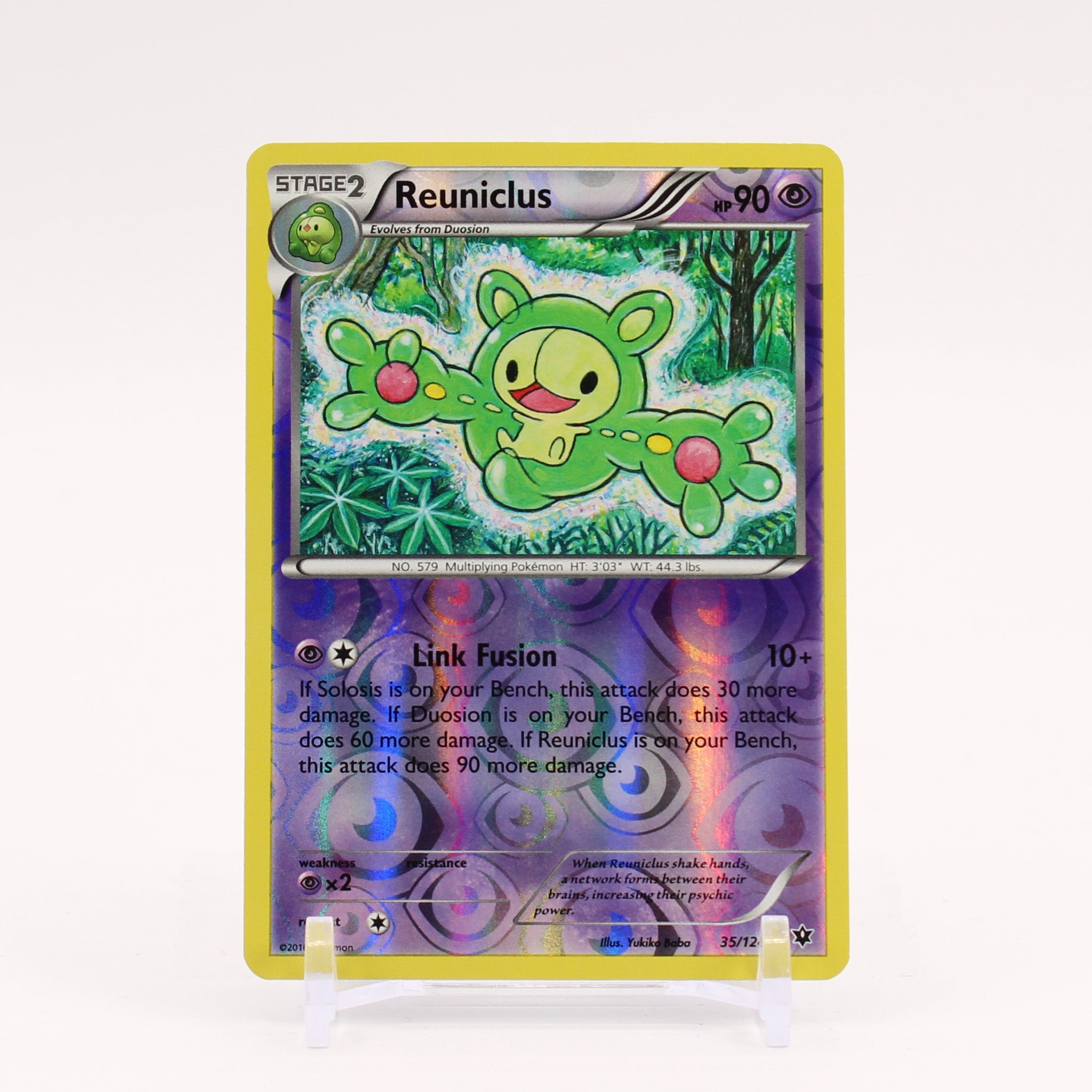 Reuniclus - 35/124 Fates Collide Reverse Holo Rare Pokemon - NM