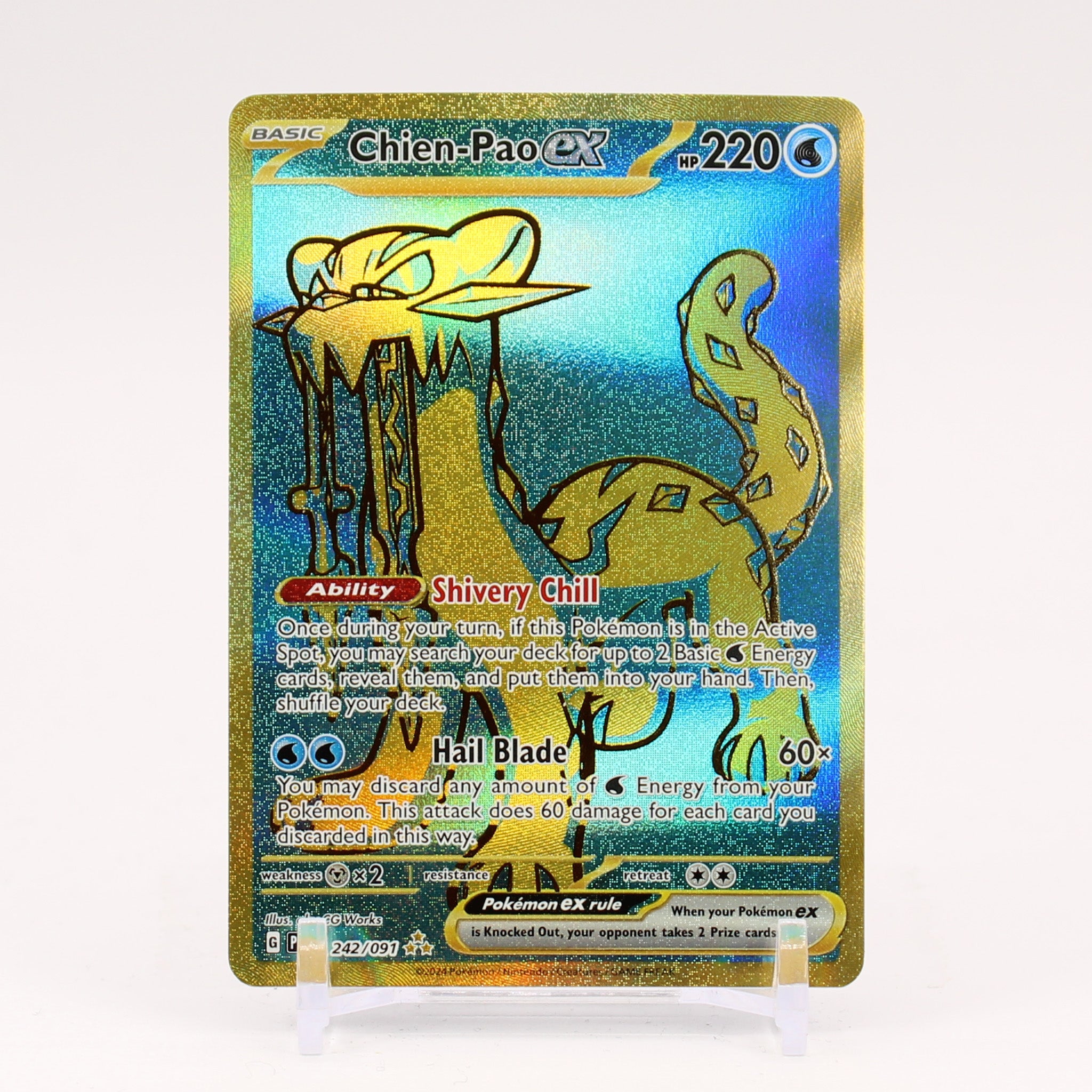 Chien-Pao ex - 242/091 Paldean Fates Gold Pokemon - NM/MINT