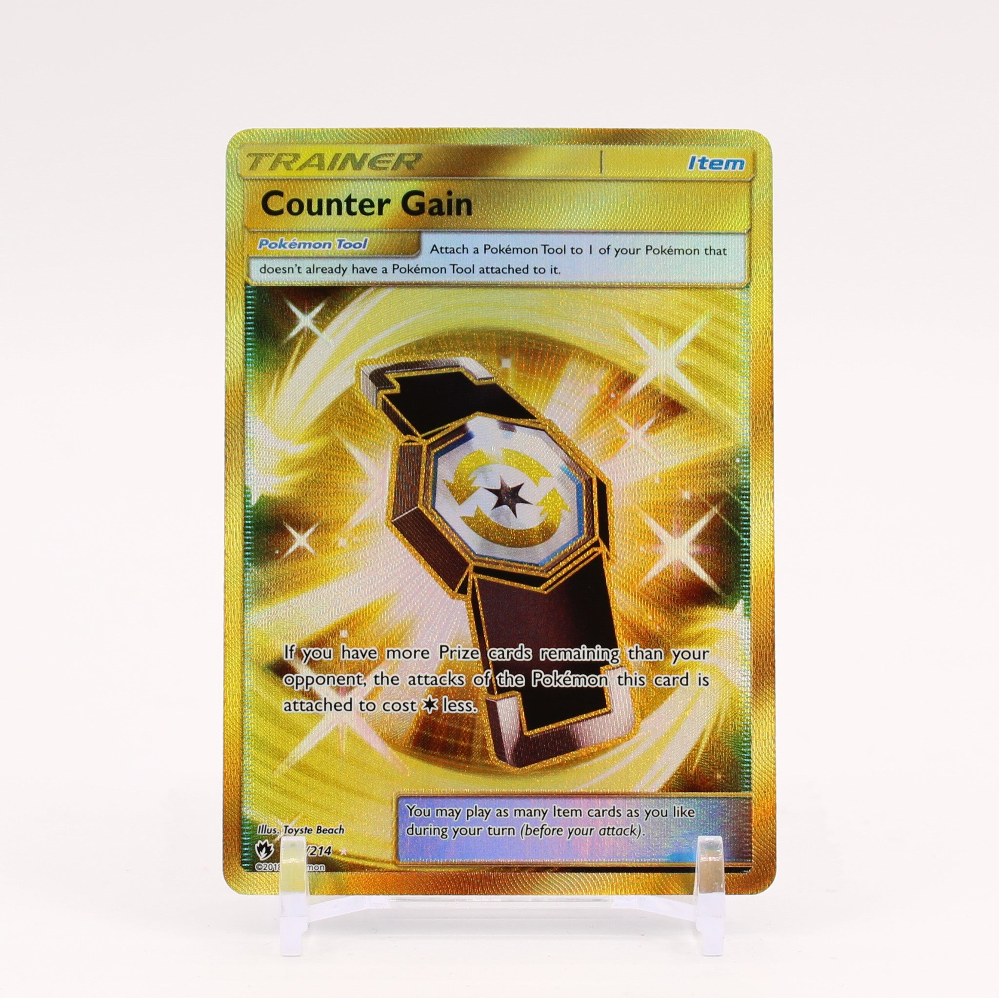 Counter Gain - 230/214 Lost Thunder Gold Trainer - NM/MINT