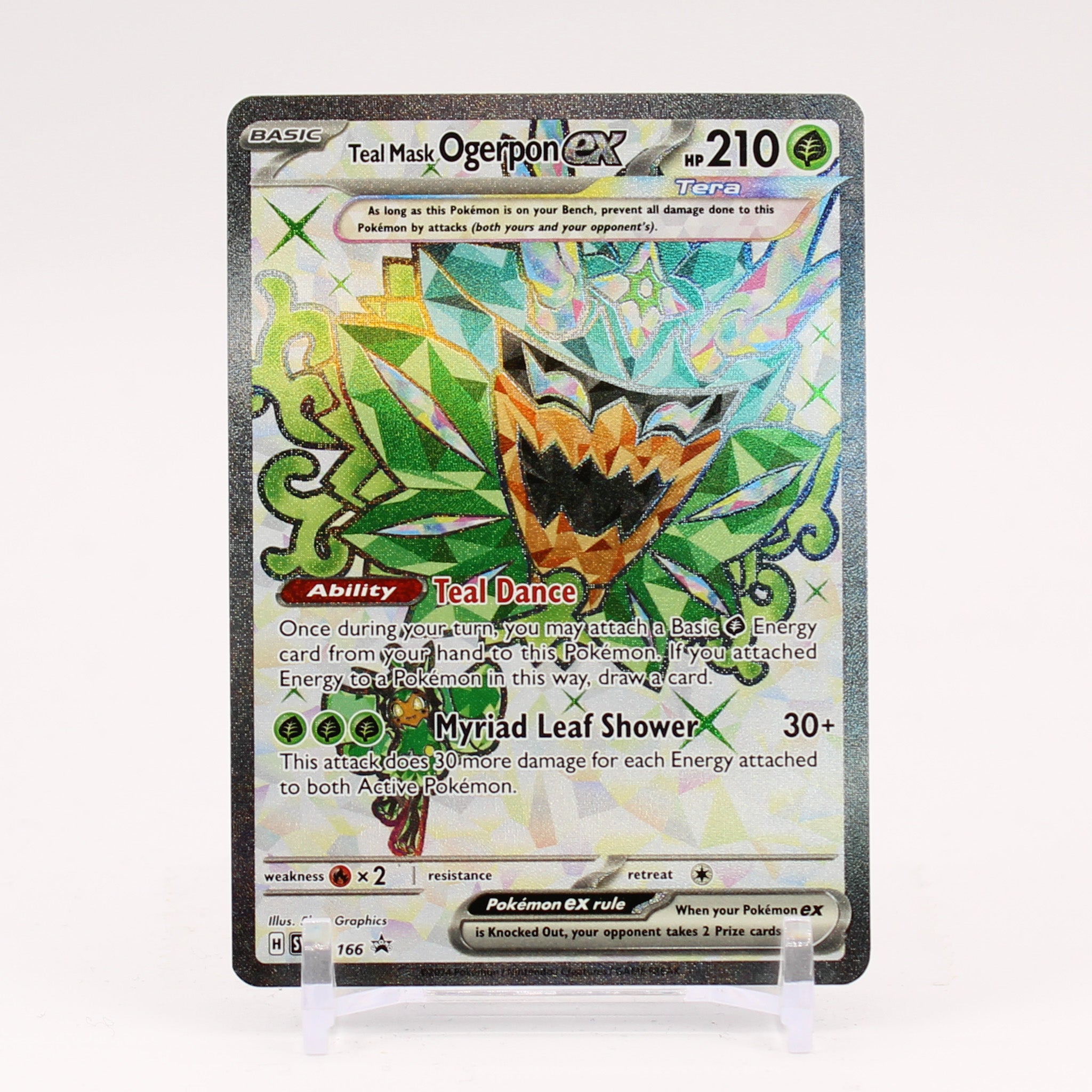 Teal Mask Ogerpon ex - SVP166 Collection Box Promo Full Art Pokemon - NM/MINT