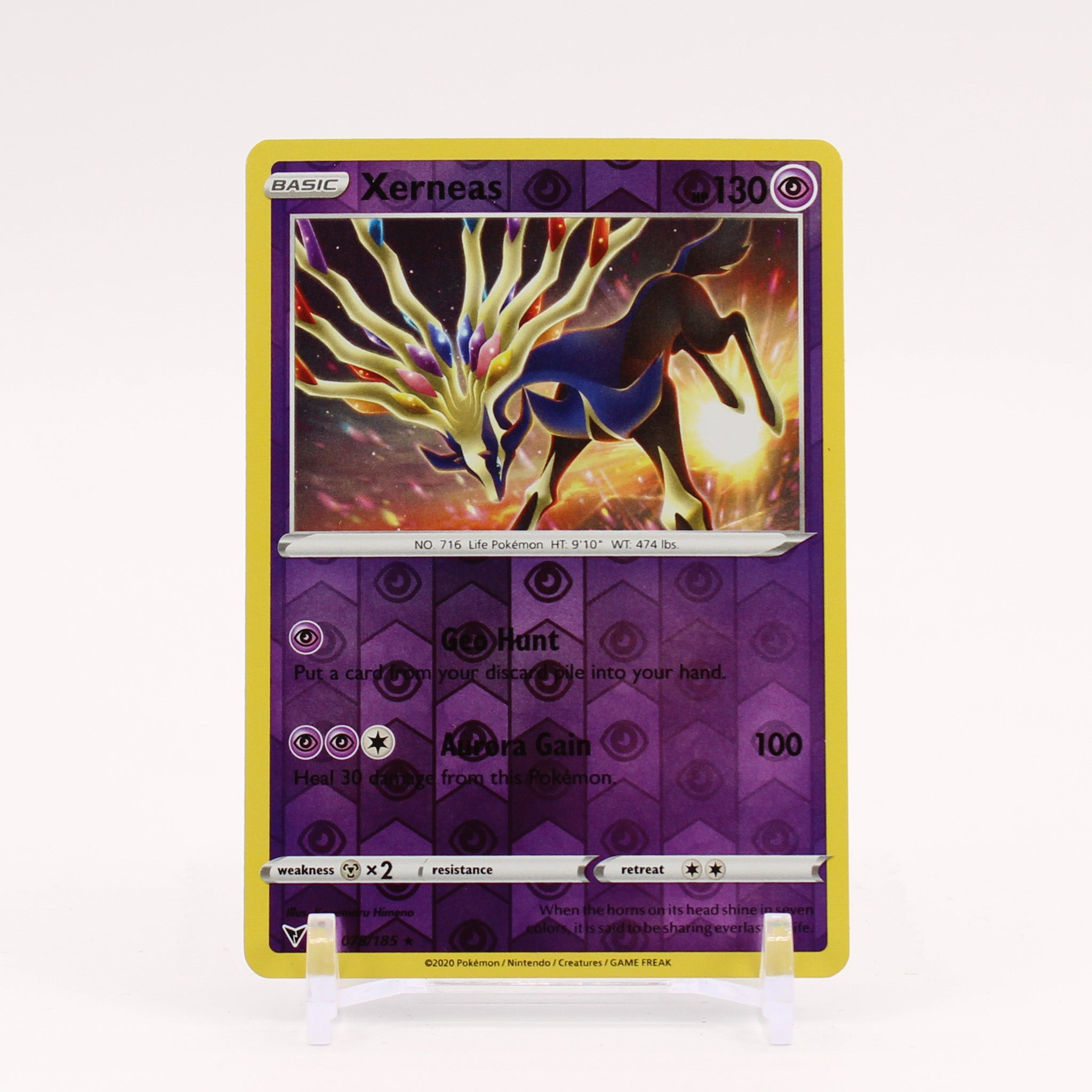 Xerneas - 078/185 Vivid Voltage Reverse Holo Rare Pokemon - NM/MINT