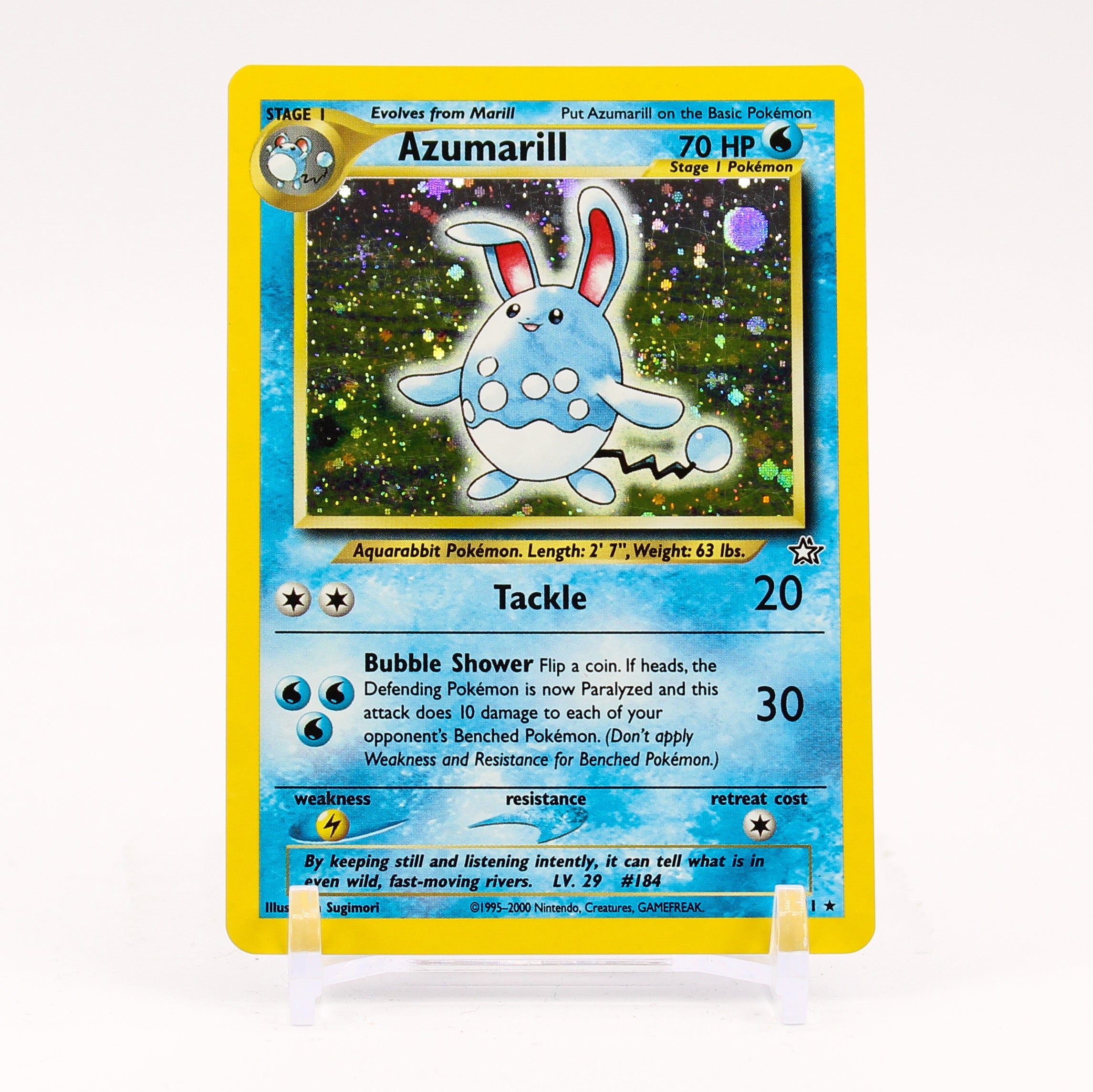 Azumarill - 2/111 Neo Genesis Unlimited Holo Rare Pokemon - NM