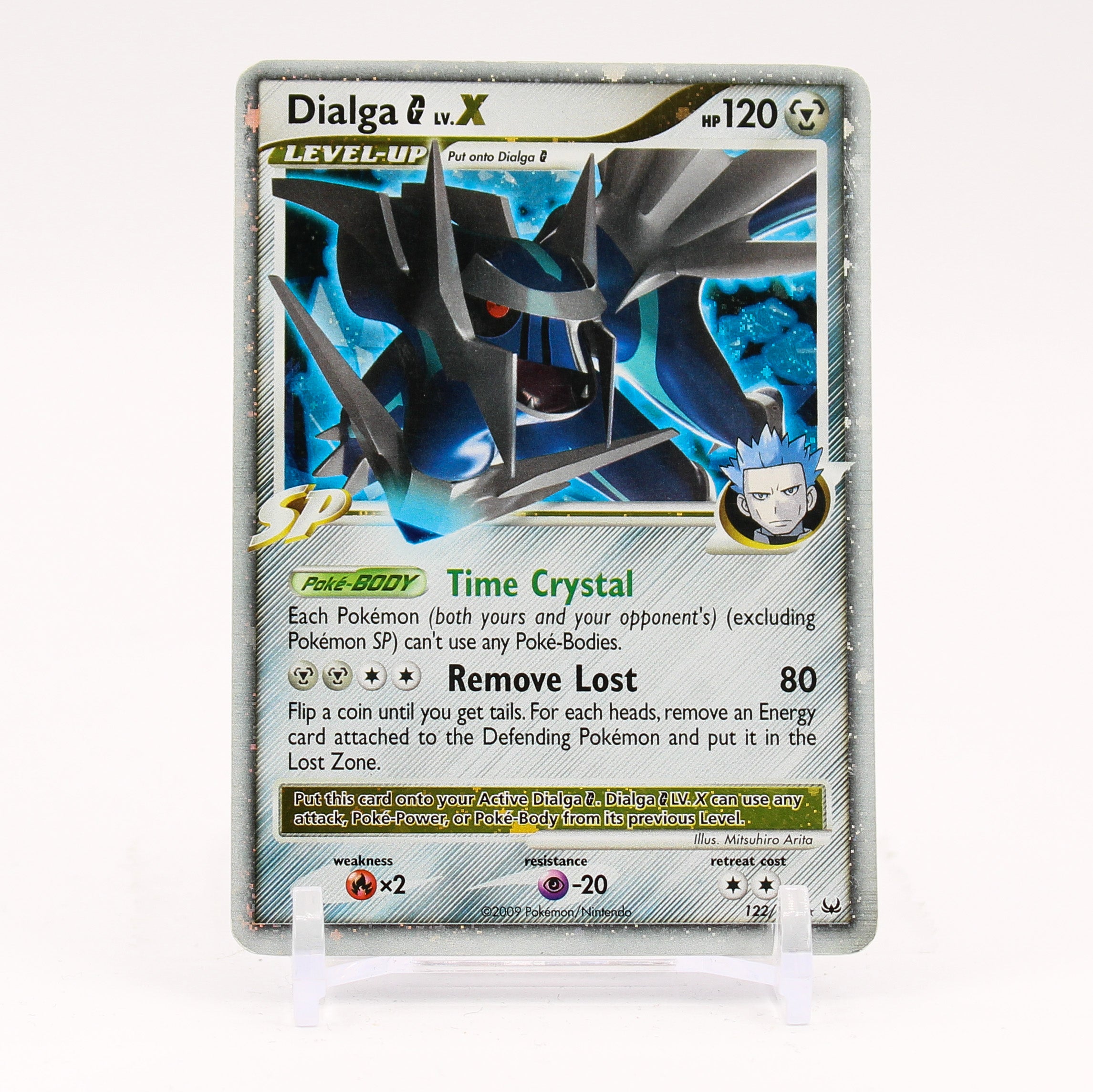 Dialga G Lv. X - 122/127 Platinum Ultra Rare Holo SWIRL Pokemon - LP/MP