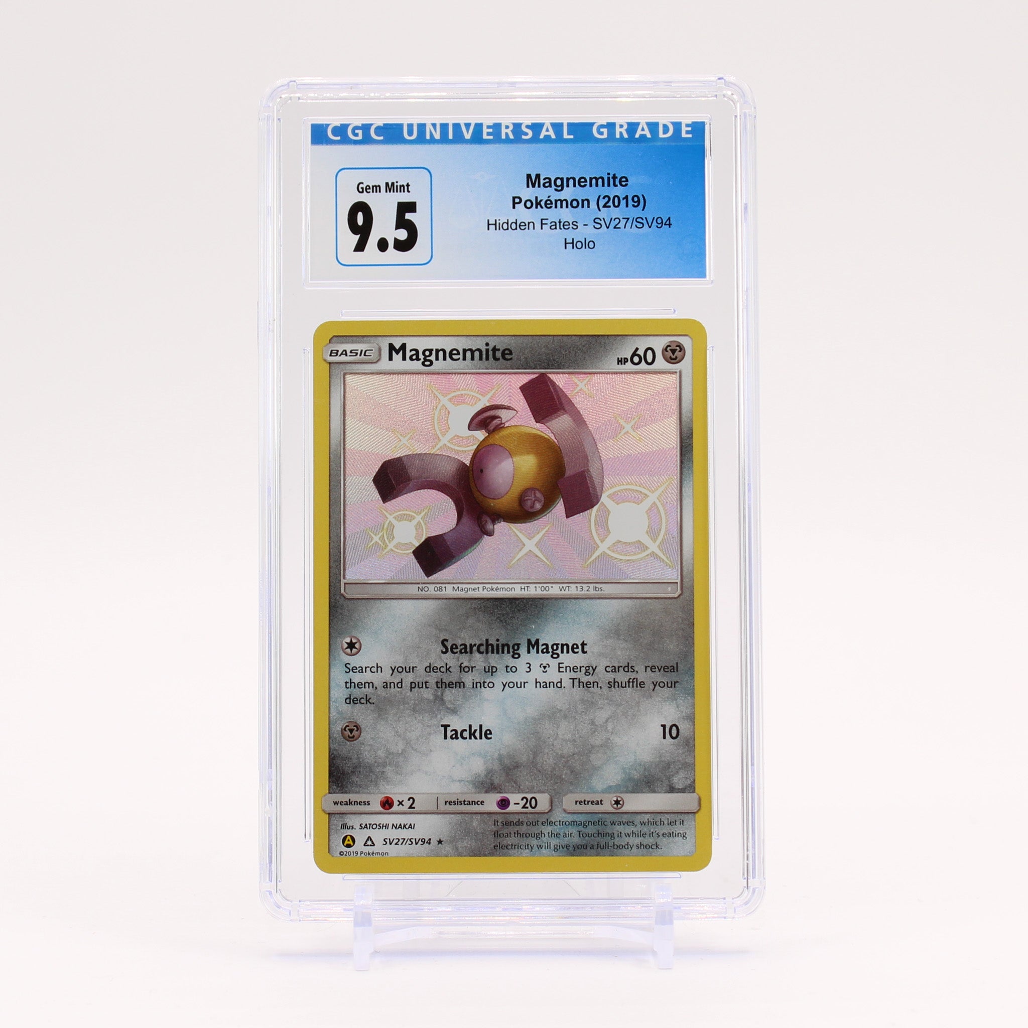 Magnemite - SV27/SV94 CGC 9.5 Hidden Fates Baby Shiny Pokemon - GEM MINT