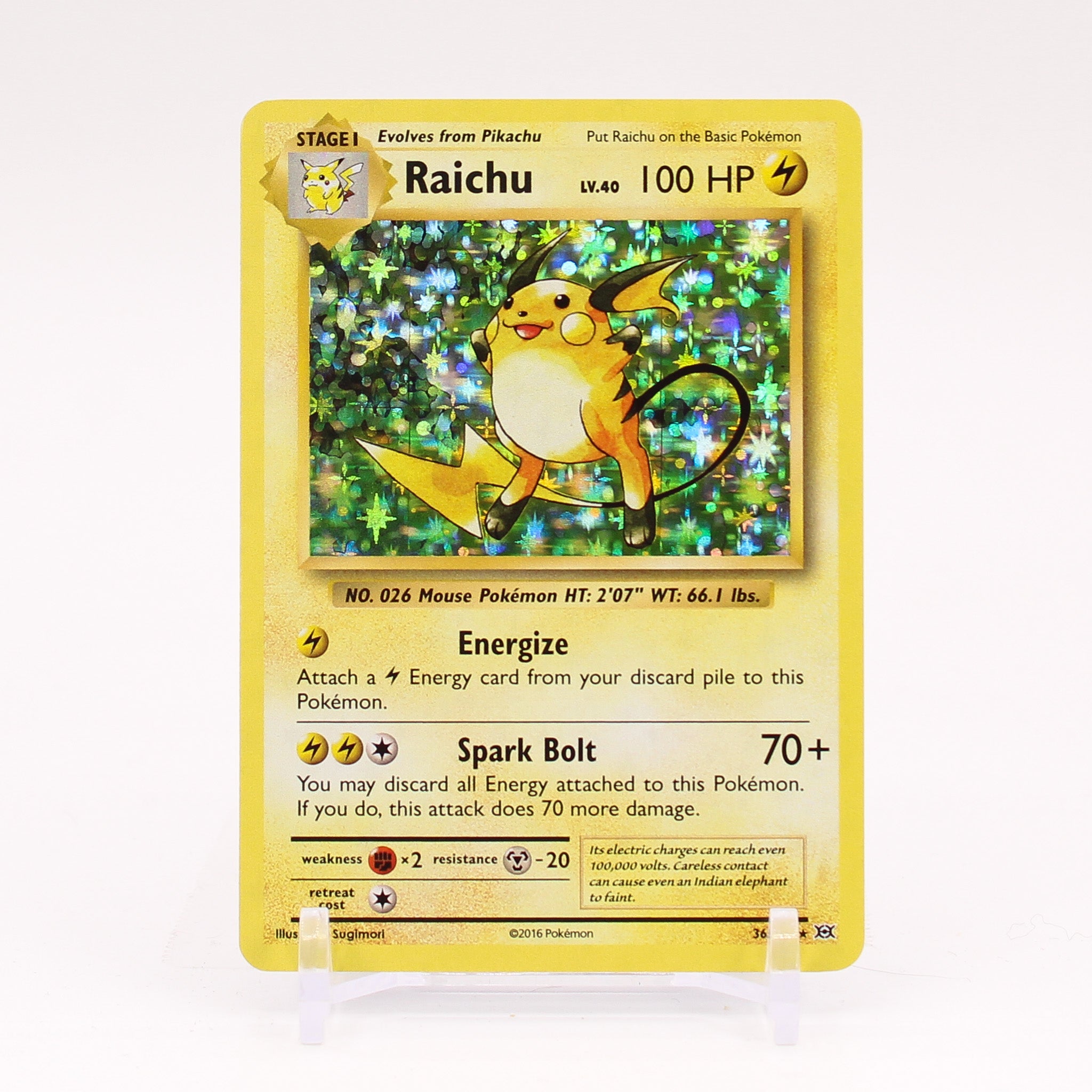 Raichu - 36/108 Evolutions Holo Rare Pokemon - NM