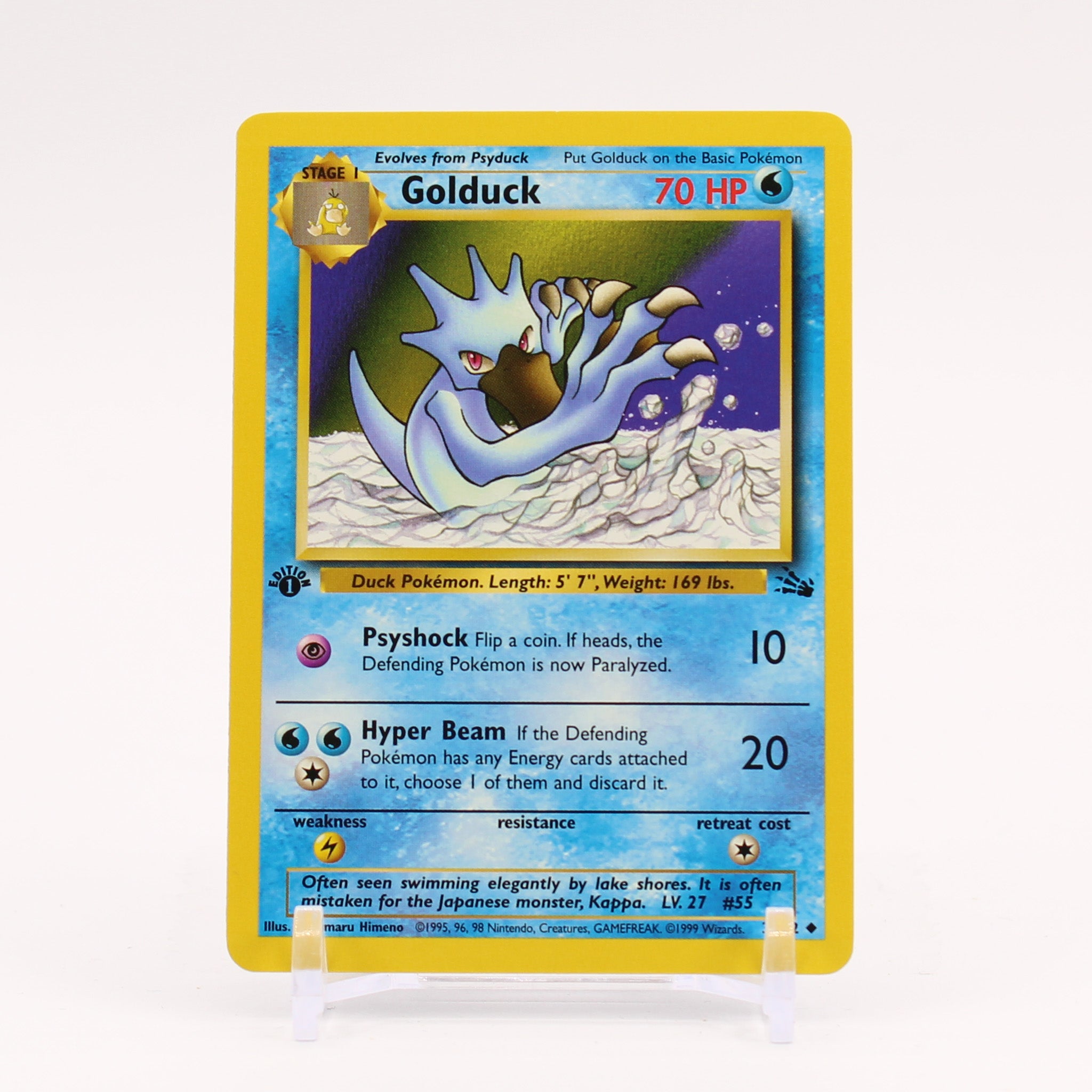 Golduck - 35/62 Fossil 1st Edition Pokemon - NM
