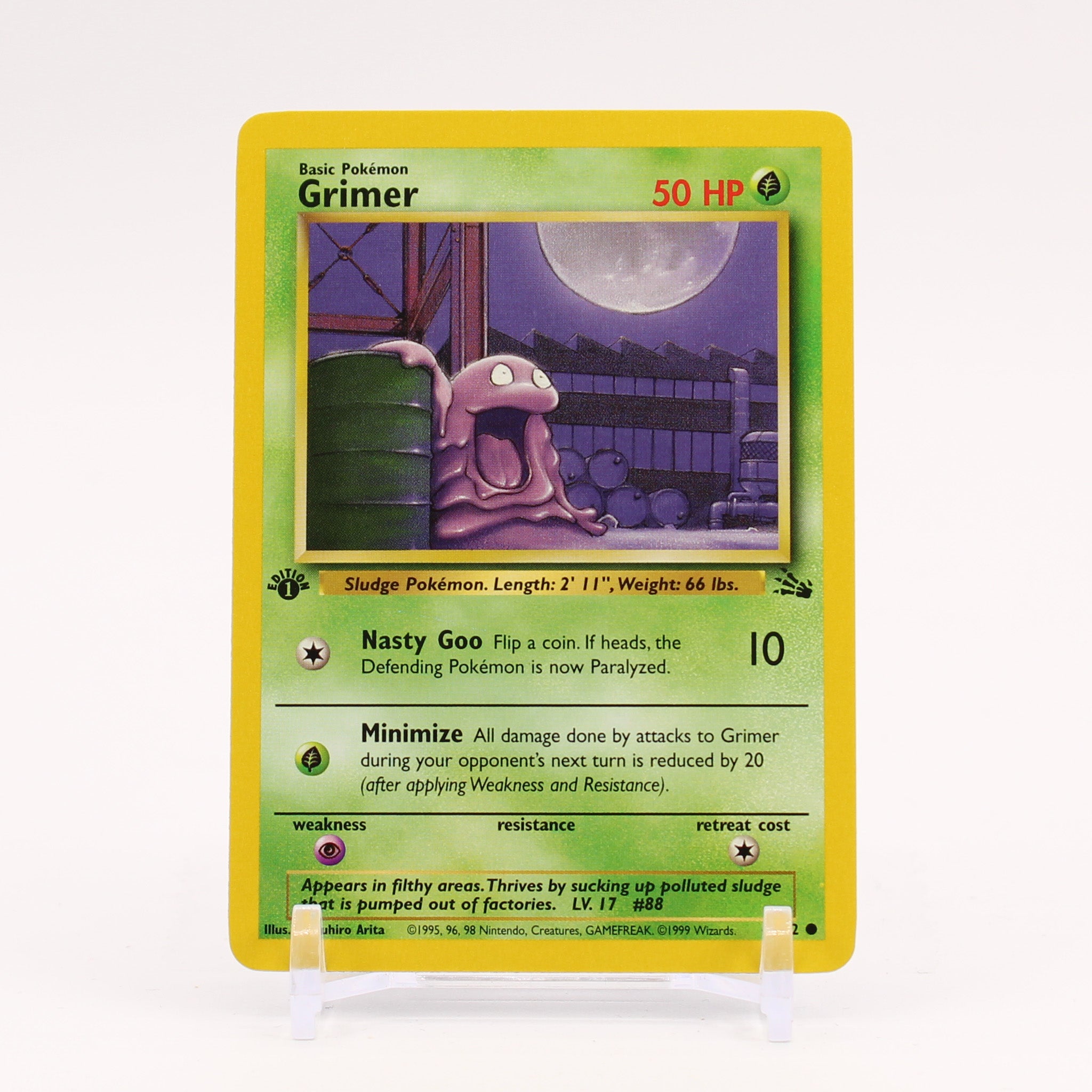 Grimer - 48/62 Fossil 1st Edition Pokemon - NM
