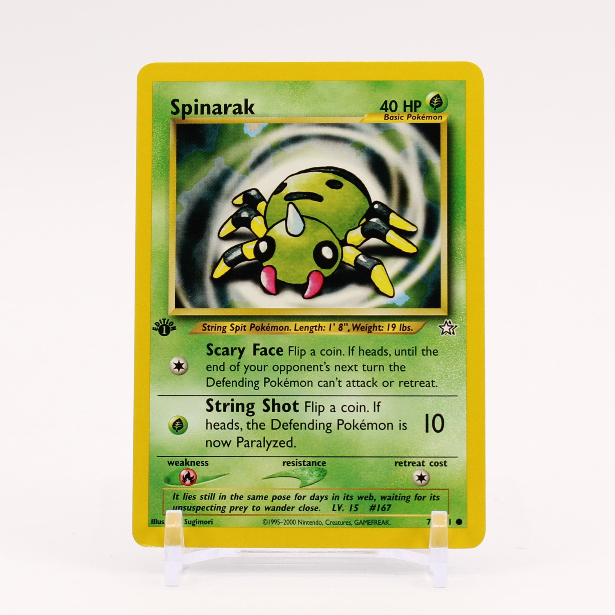 Spinarak - 75/111 Neo Genesis 1st Edition Pokemon - NM