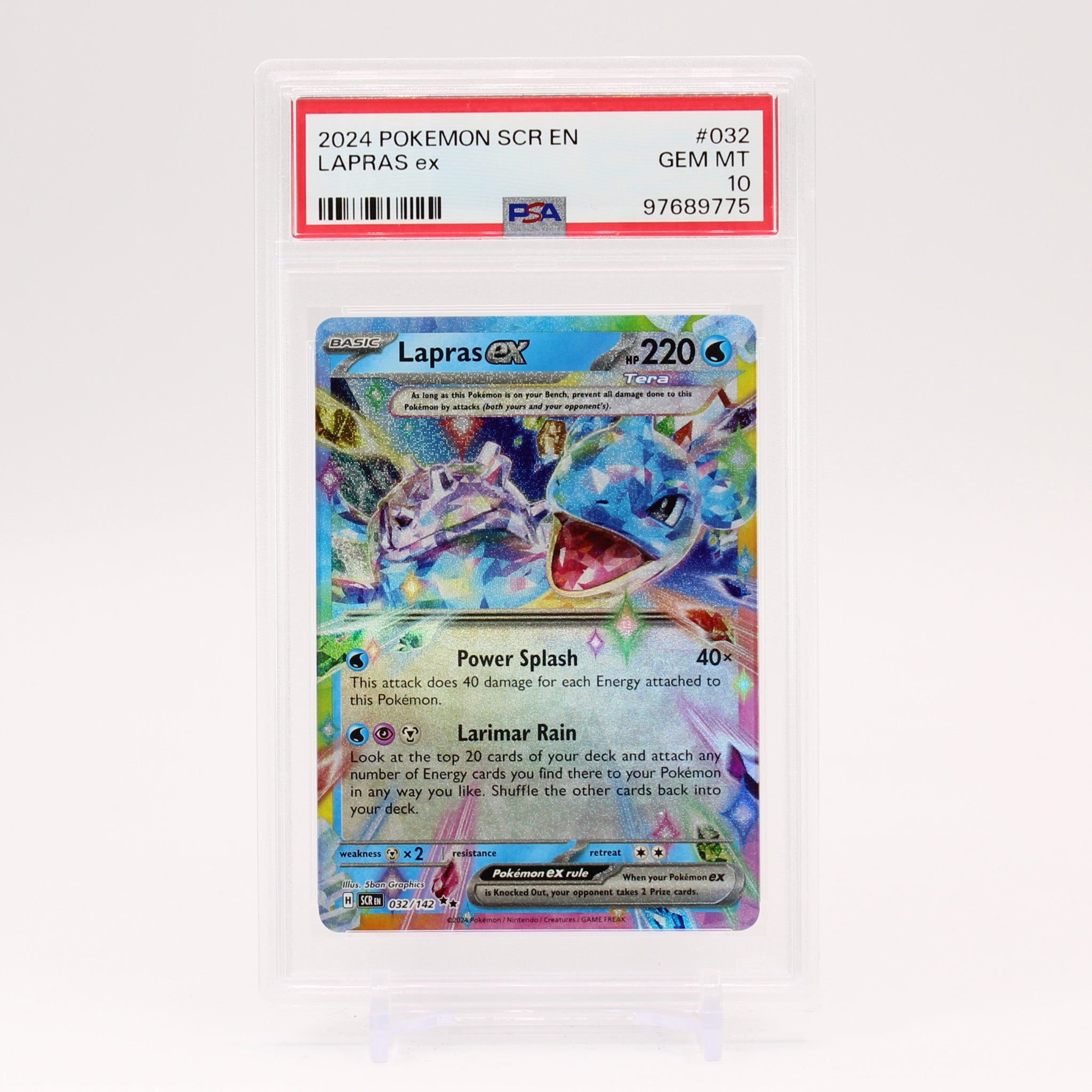 Lapras ex - 032/142 PSA 10 Stellar Crown Double Rare Pokemon - GEM MINT