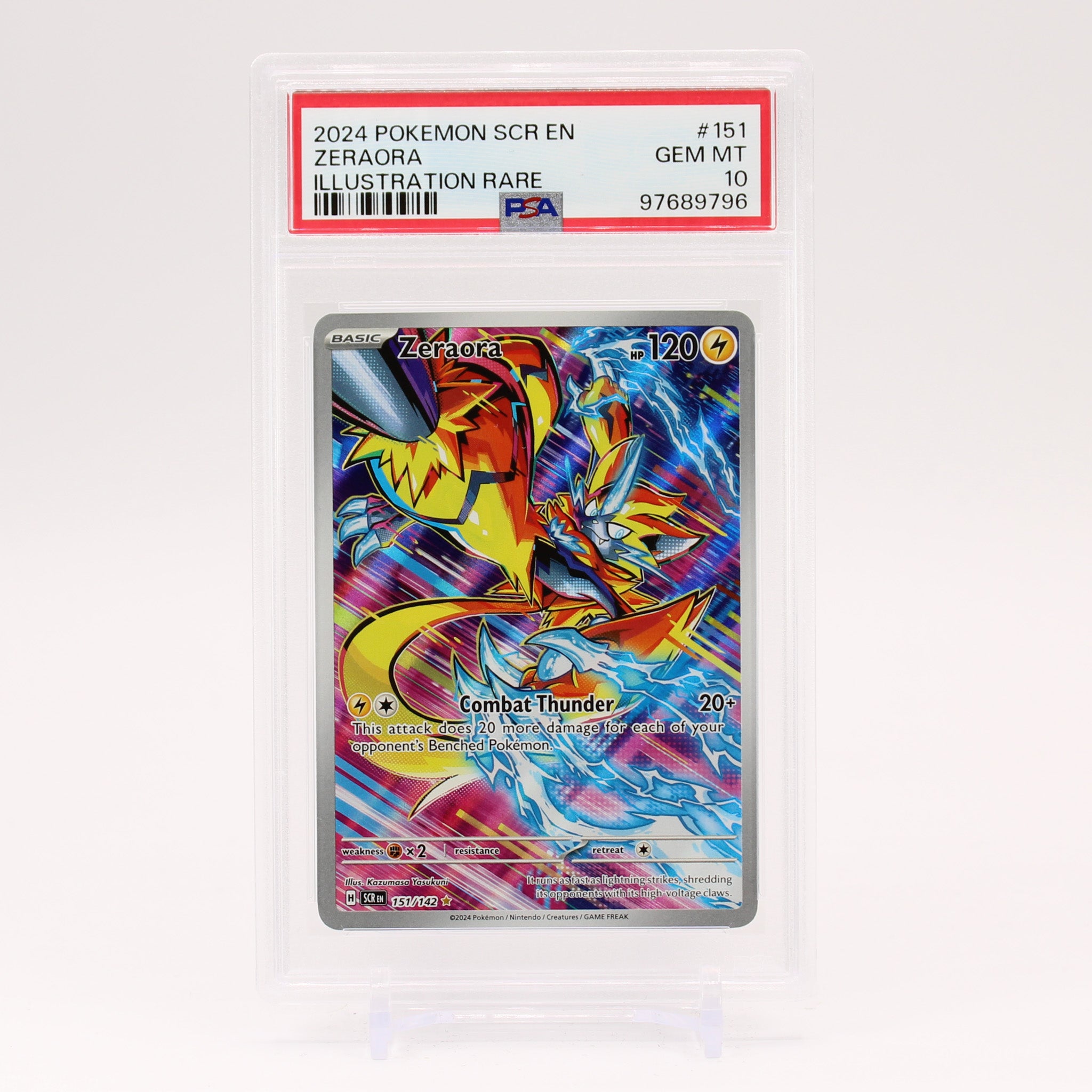 Zeraora - 151/142 PSA 10 Stellar Crown Illustration Rare Pokemon - GEM MINT