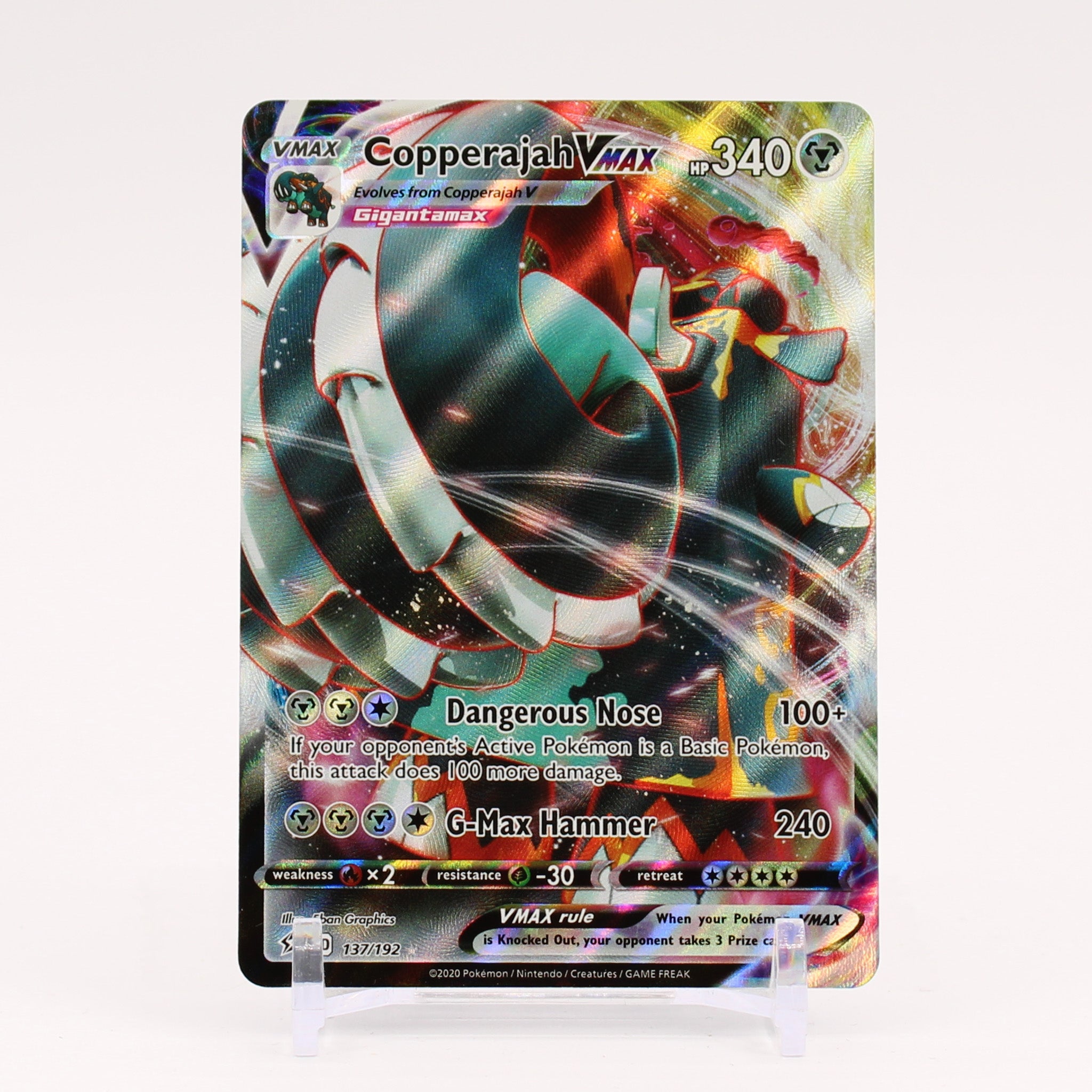 Copperajah Vmax - 137/192 Rebel Clash Ultra Rare Pokemon - NM/MINT