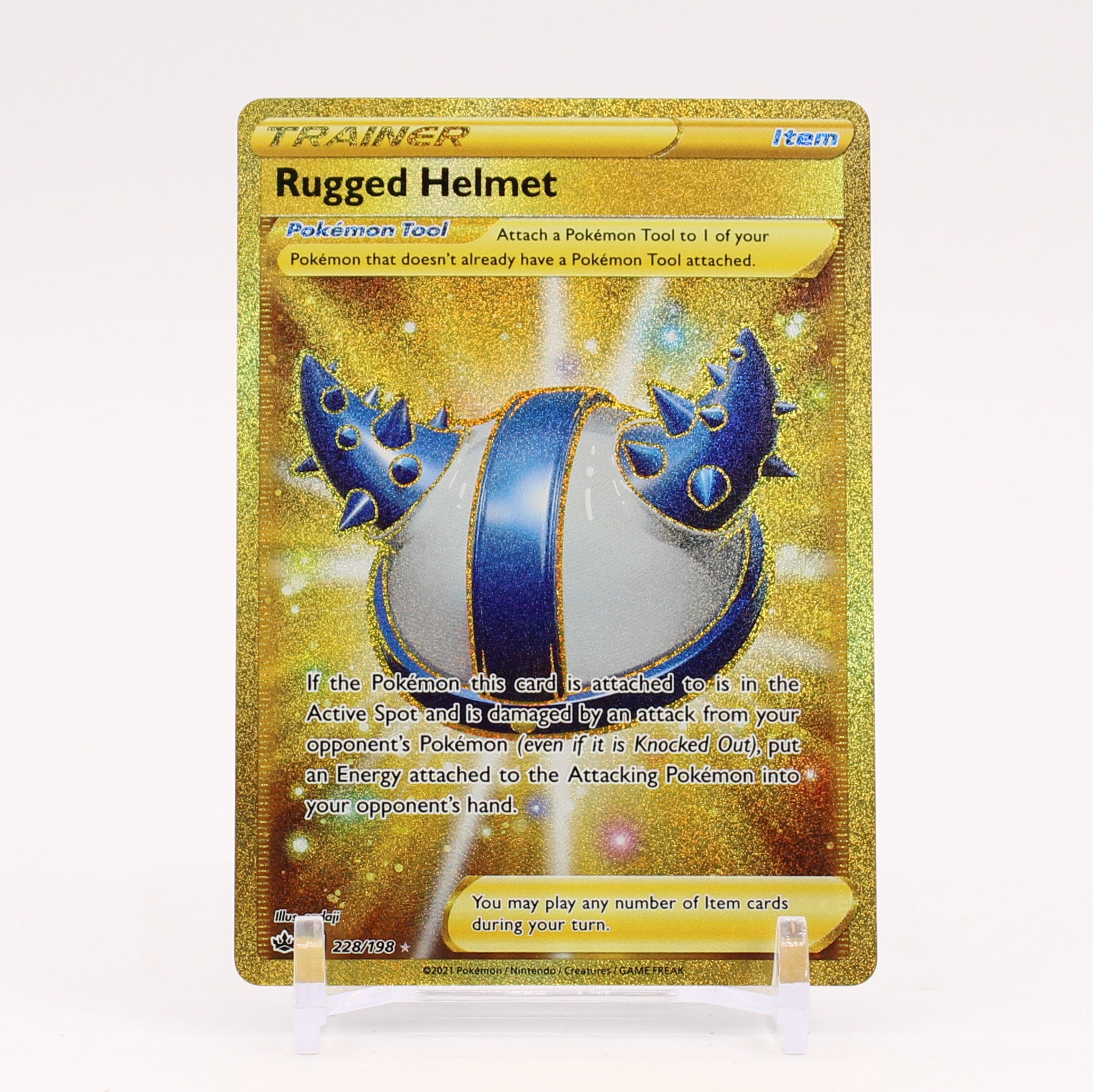 Rugged Helmet - 228/198 Chilling Reign Gold Trainer - NM/MINT