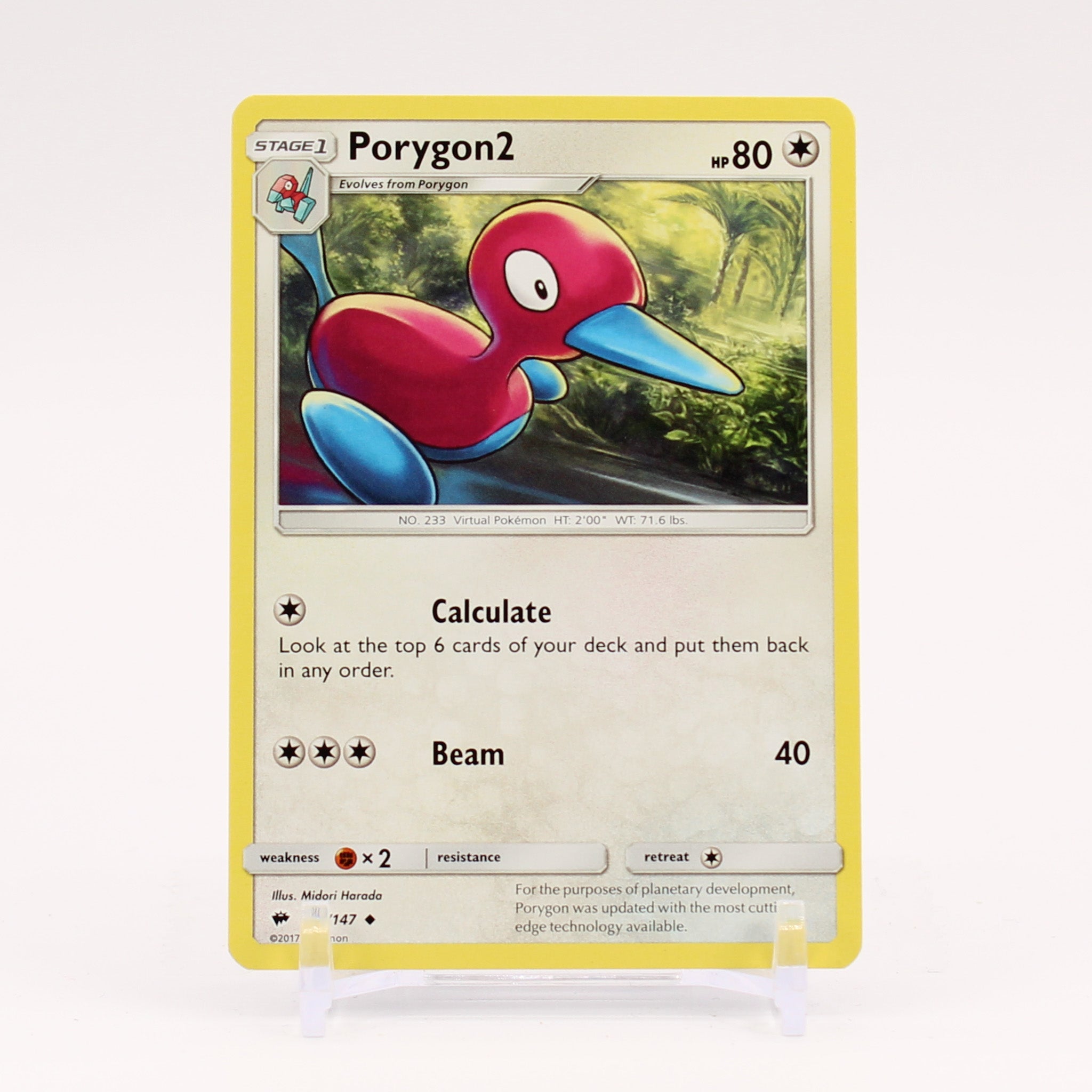 Porygon 2 - 104/147 Burning Shadows Pokemon - NM/MINT