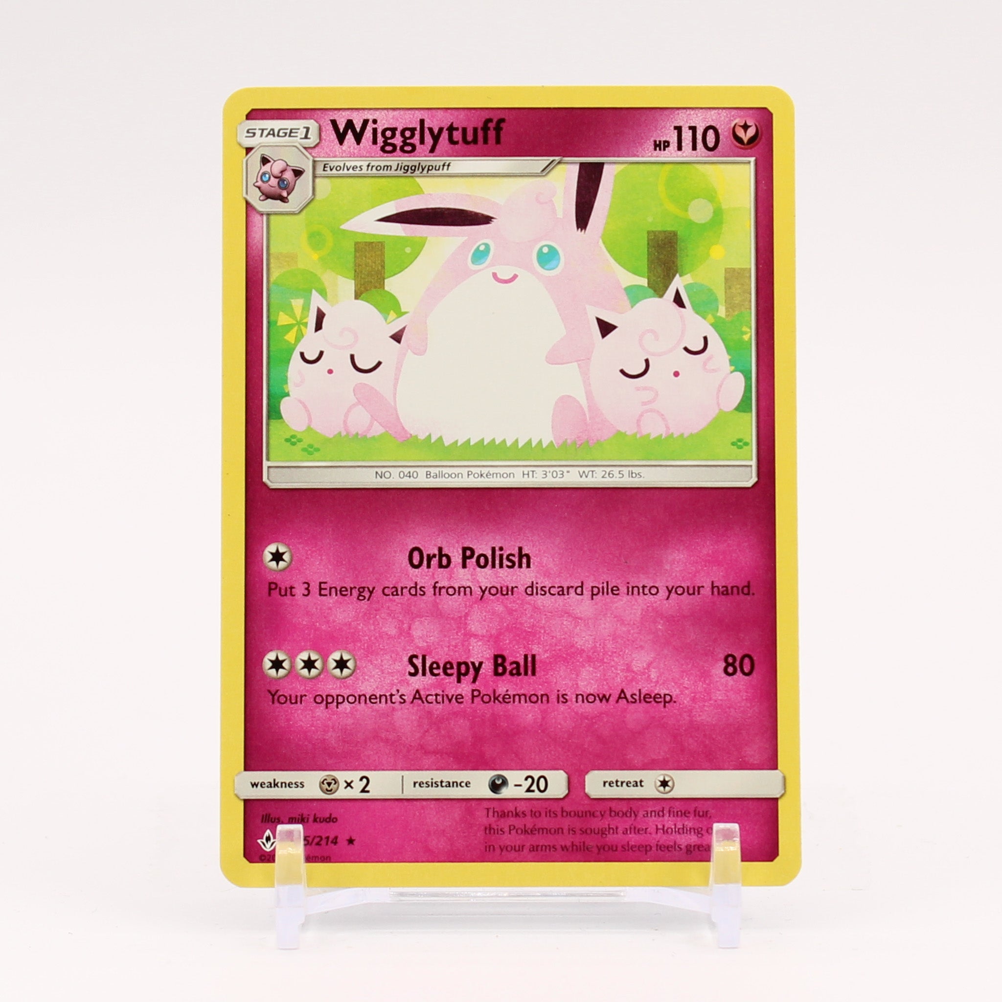 Wigglytuff - 135/214 Unbroken Bonds Rare Pokemon - NM/MINT