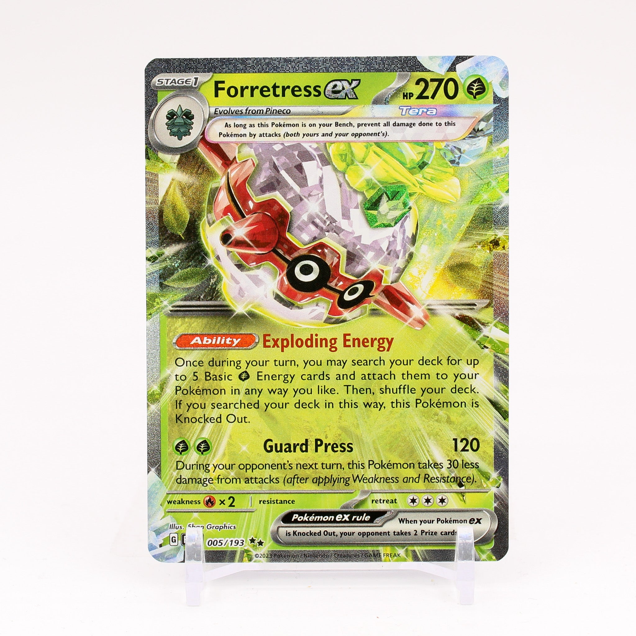 Forretress ex - 005/193 Paldea Evolved Doble Rare Pokemon - NM/MINT