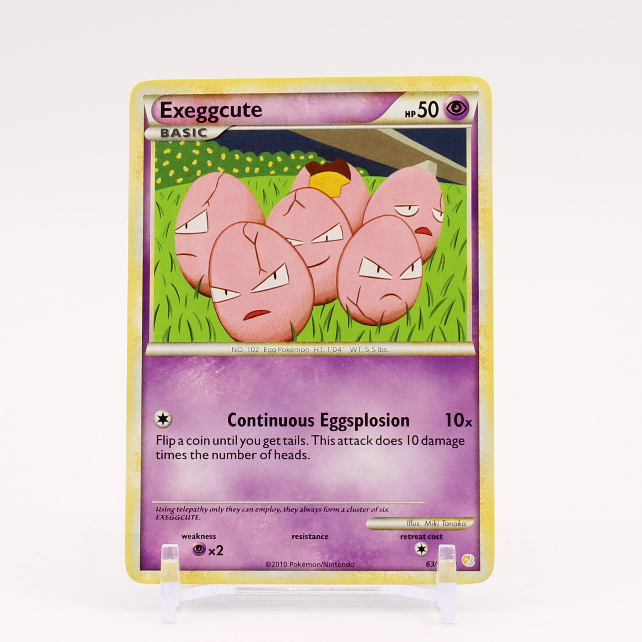 Exeggcute - 63/123 HeartGold SoulSilver Pokemon - NM