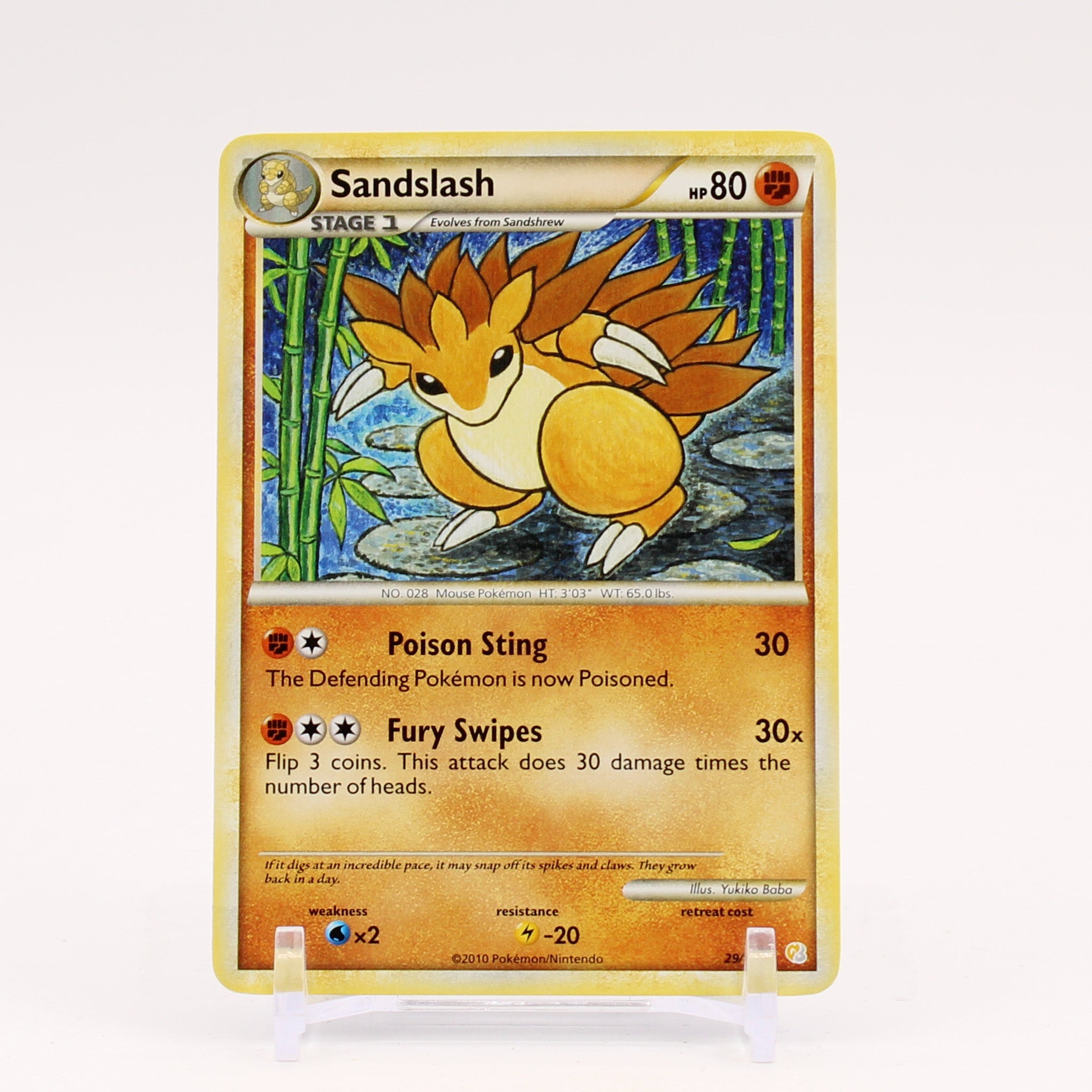 Sandslash - 29/123 HeartGold SoulSilver Rare Pokemon - NM