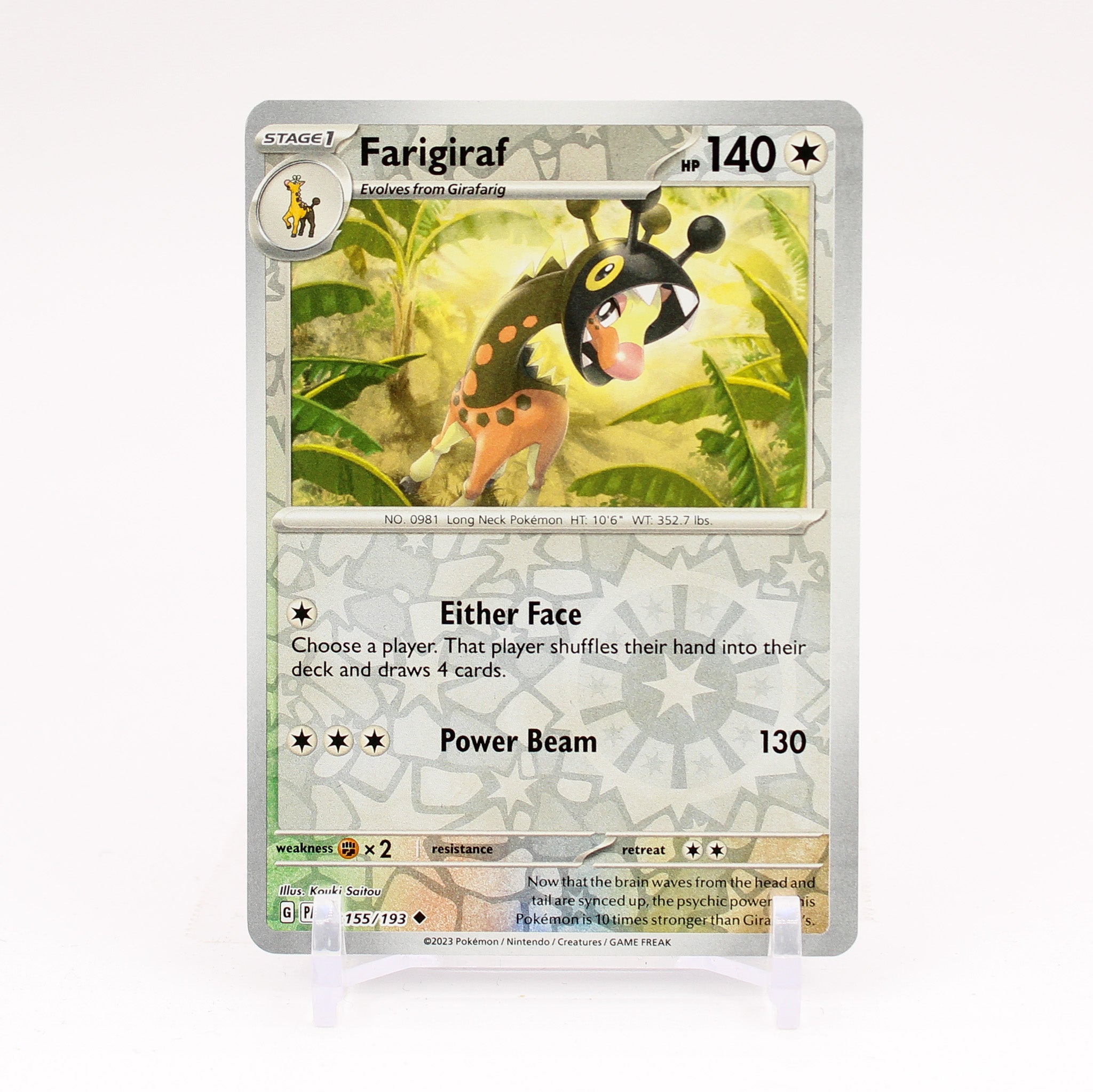 Farigiraf - 155/193 Paldea Evolved Reverse Holo Uncommon Pokemon - NM/MINT