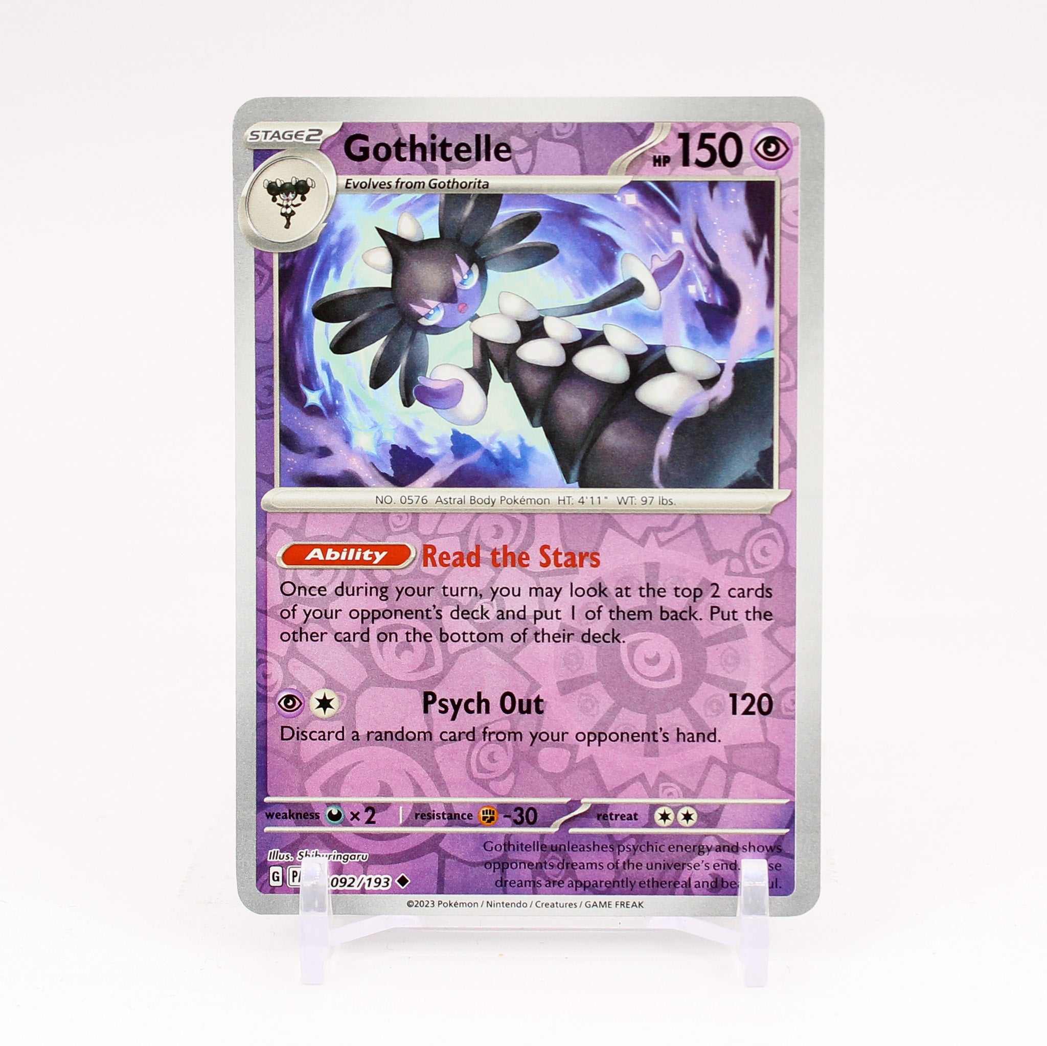 Gothitelle - 092/193 Paldea Evolved Reverse Holo Uncommon Pokemon - NM/MINT