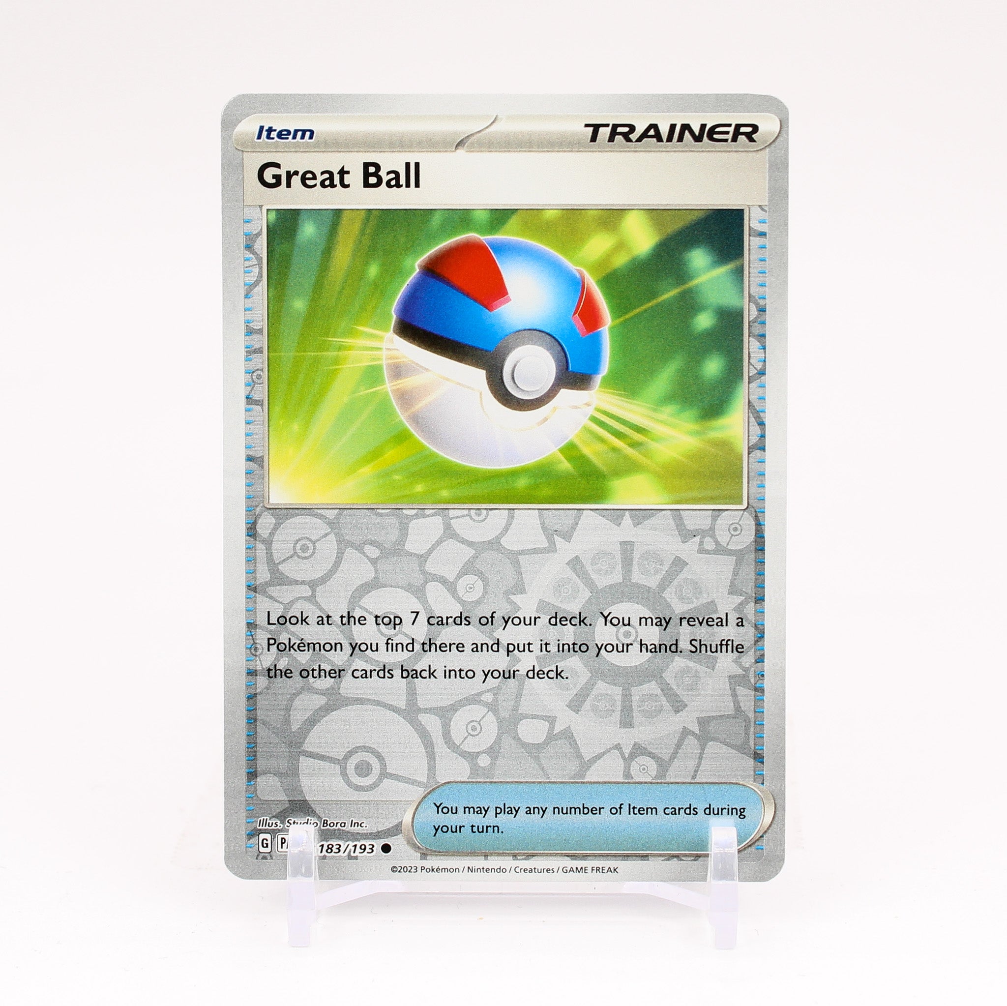Great Ball - 183/193 Paldea Evolved Reverse Holo Common Trainer - NM/MINT
