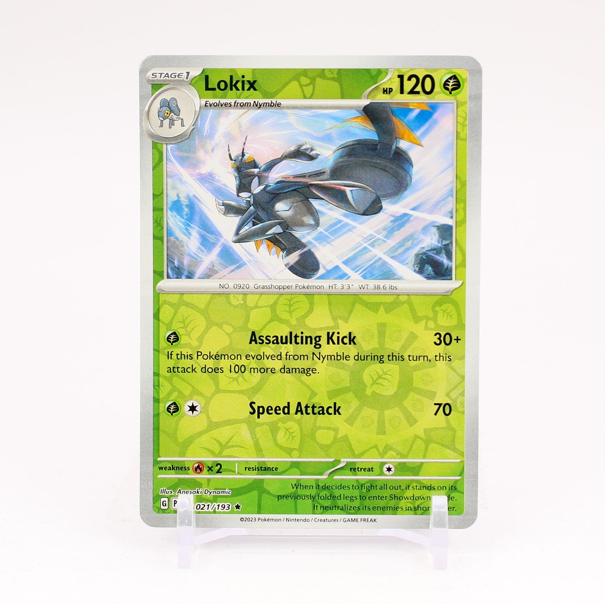 Lokix - 021/193 Paldea Evolved Reverse Holo Rare Pokemon - NM/MINT