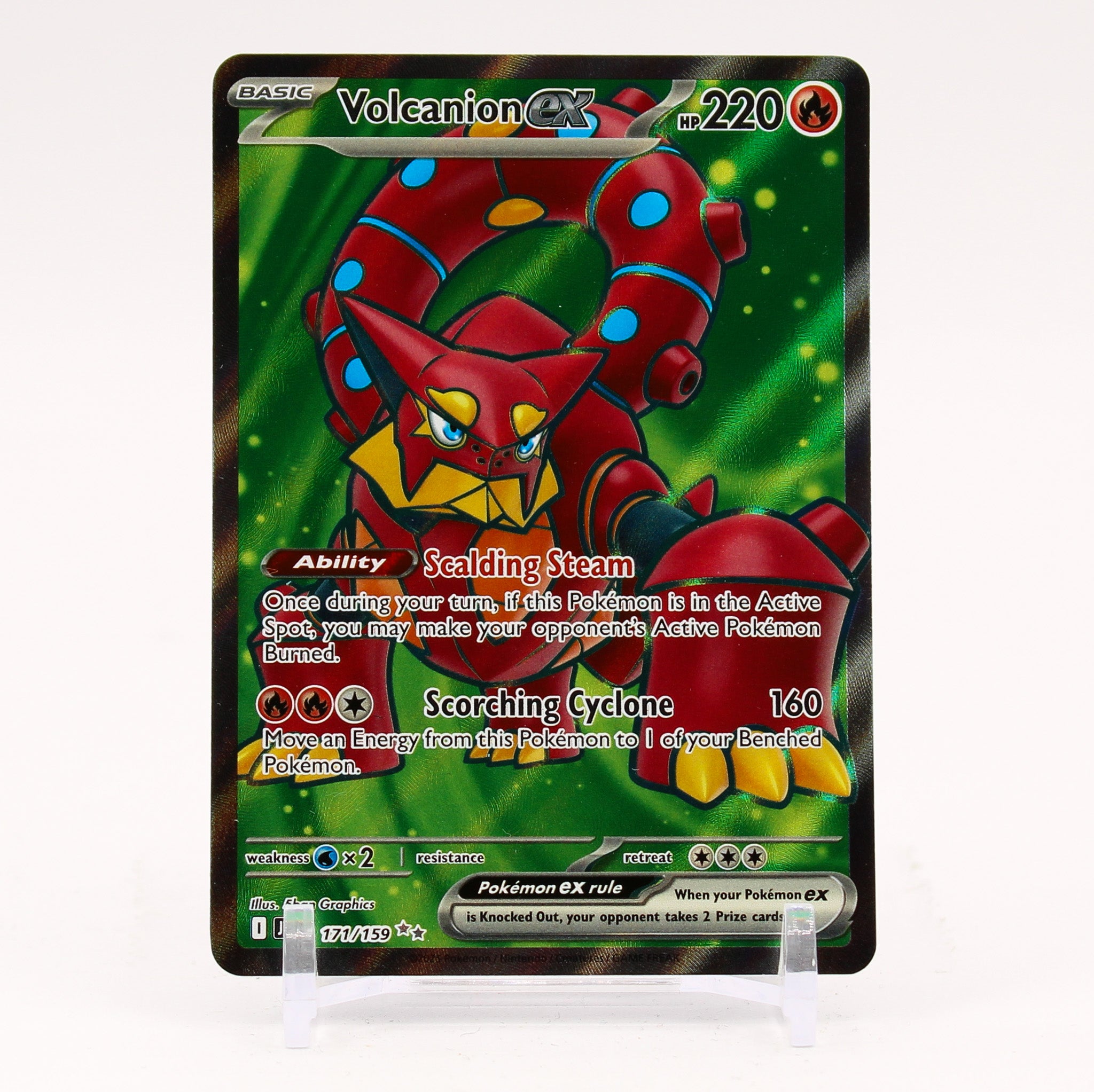 Volcanion ex - 171/159 Journey Together Full Art Pokemon -	NM/MINT