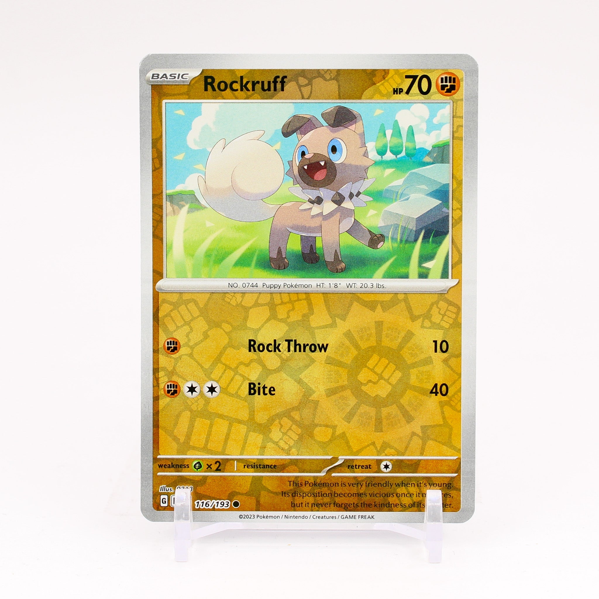 Rockruff - 116/193 Paldea Evolved Reverse Holo Common Pokemon - NM/MINT