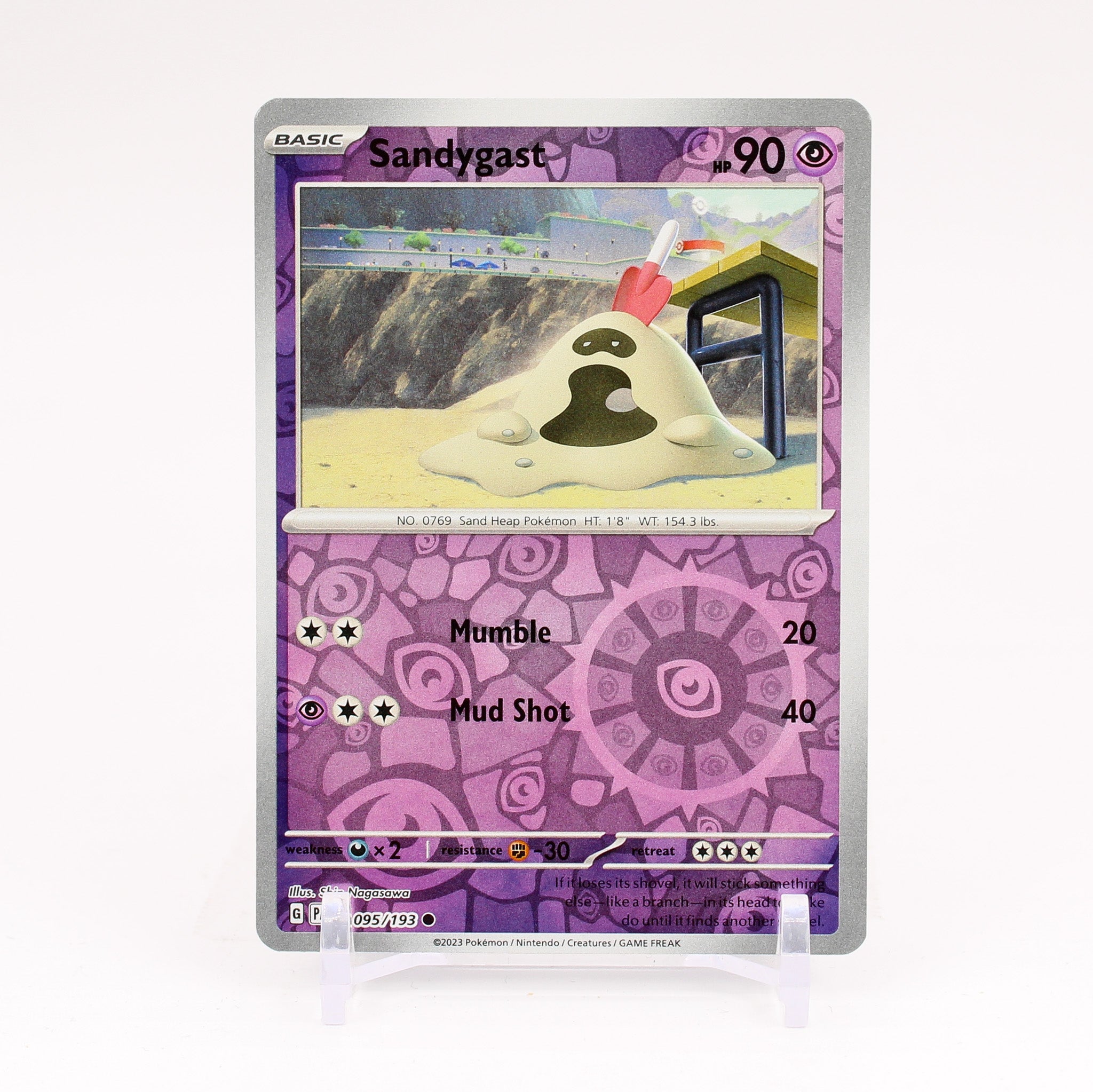 Sandygast - 095/193 Paldea Evolved Reverse Holo Common Pokemon - NM/MINT