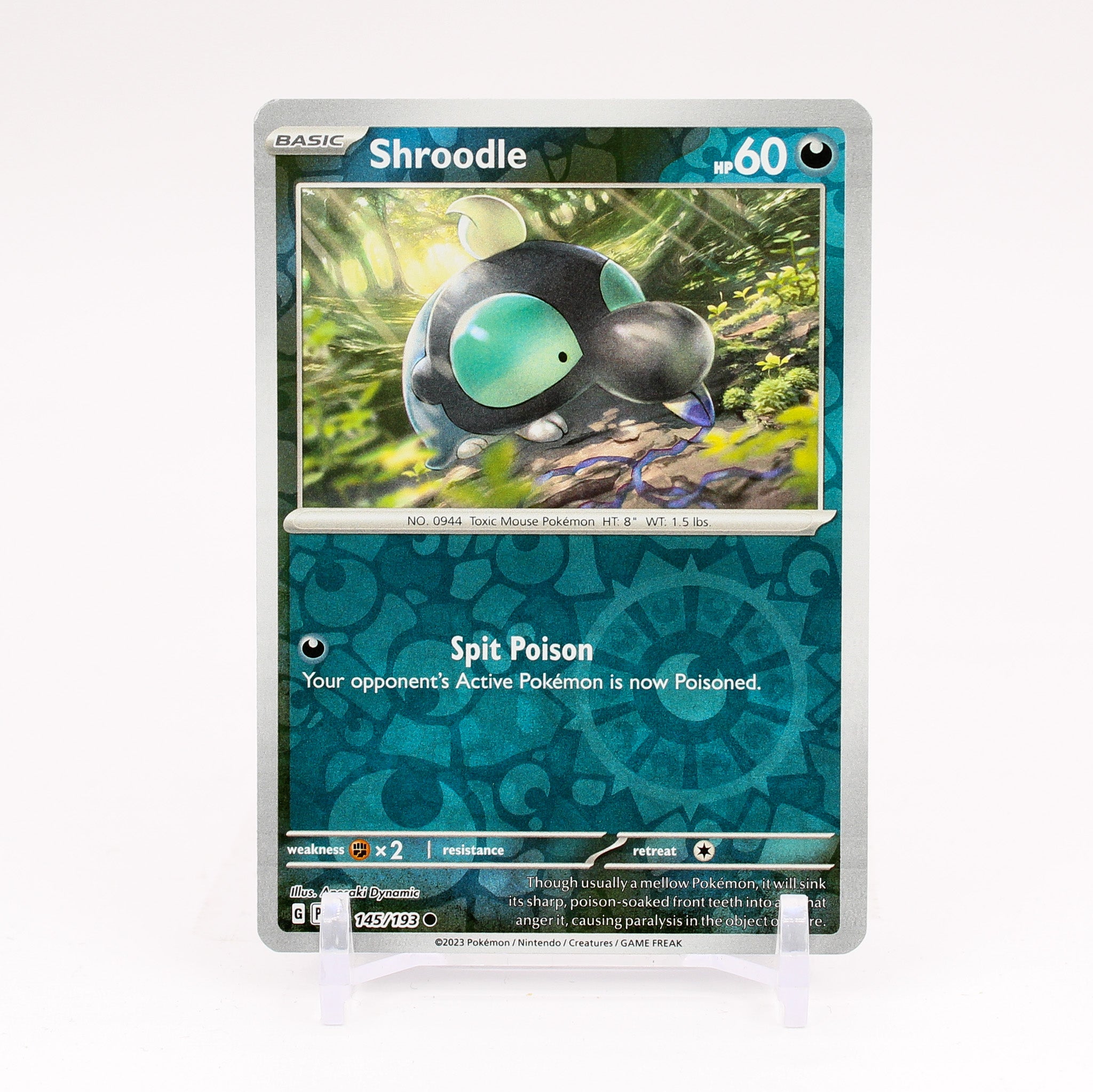 Shroodle - 145/193 Paldea Evolved Reverse Holo Common Pokemon - NM/MINT