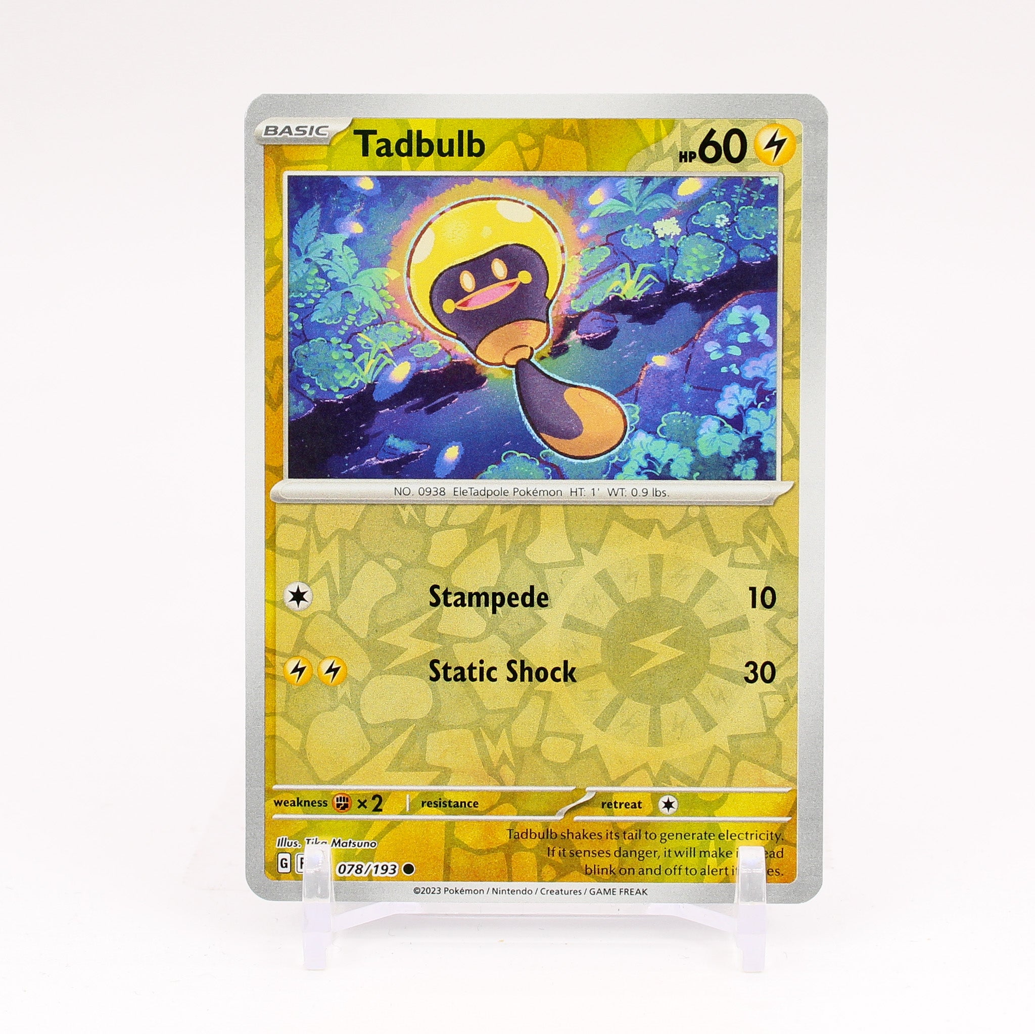 Tadbulb - 078/193 Paldea Evolved Reverse Holo Common Pokemon - NM/MINT
